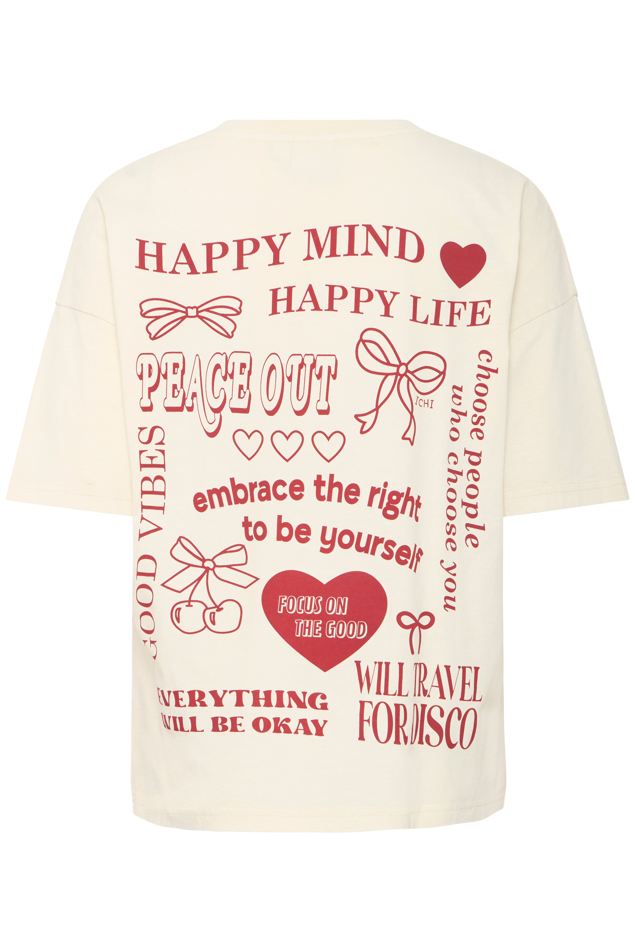 Ichi - IHNabino T-shirt med rygprint