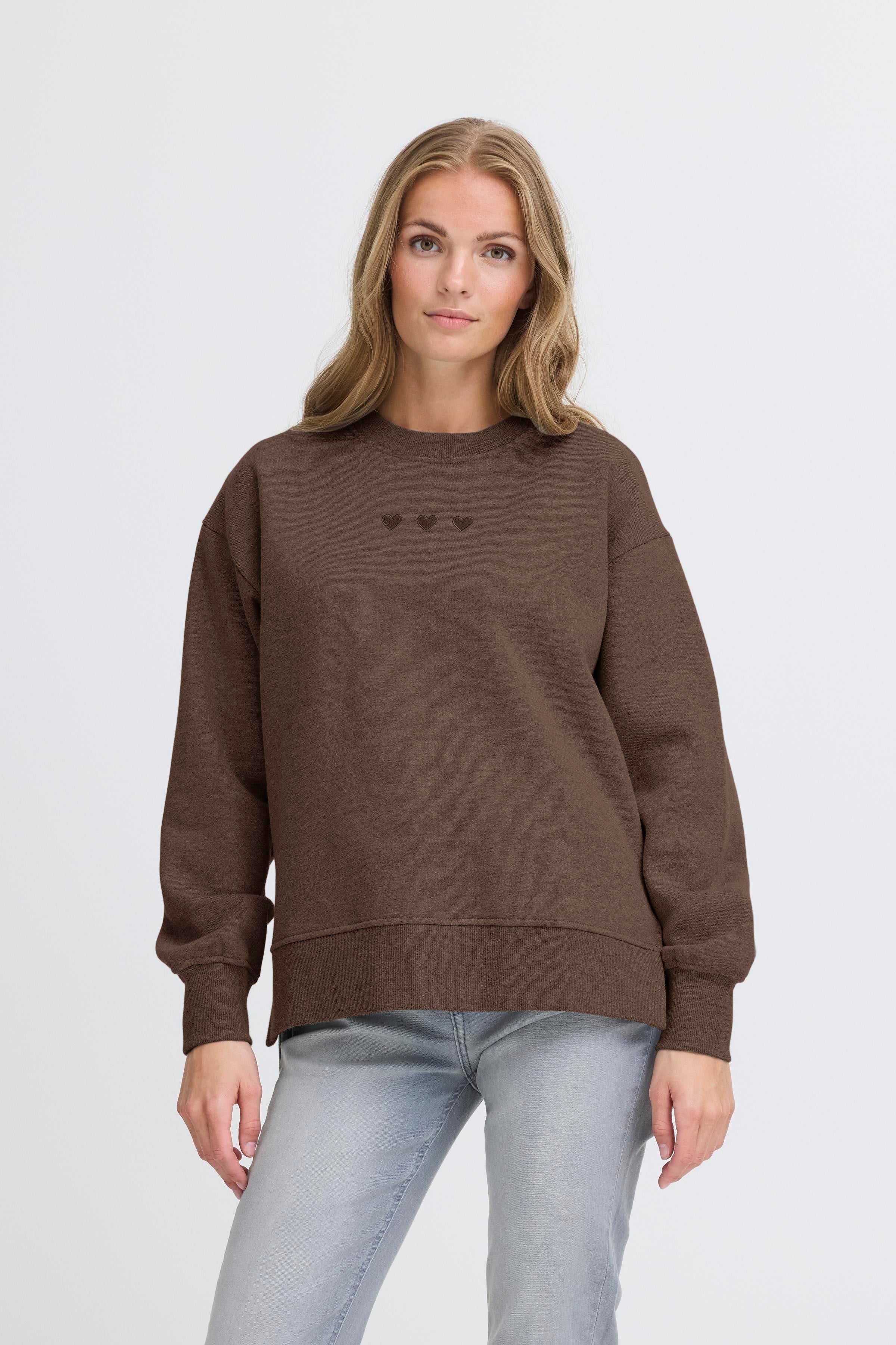 Ichi - IHOlinne sweatshirt i brun