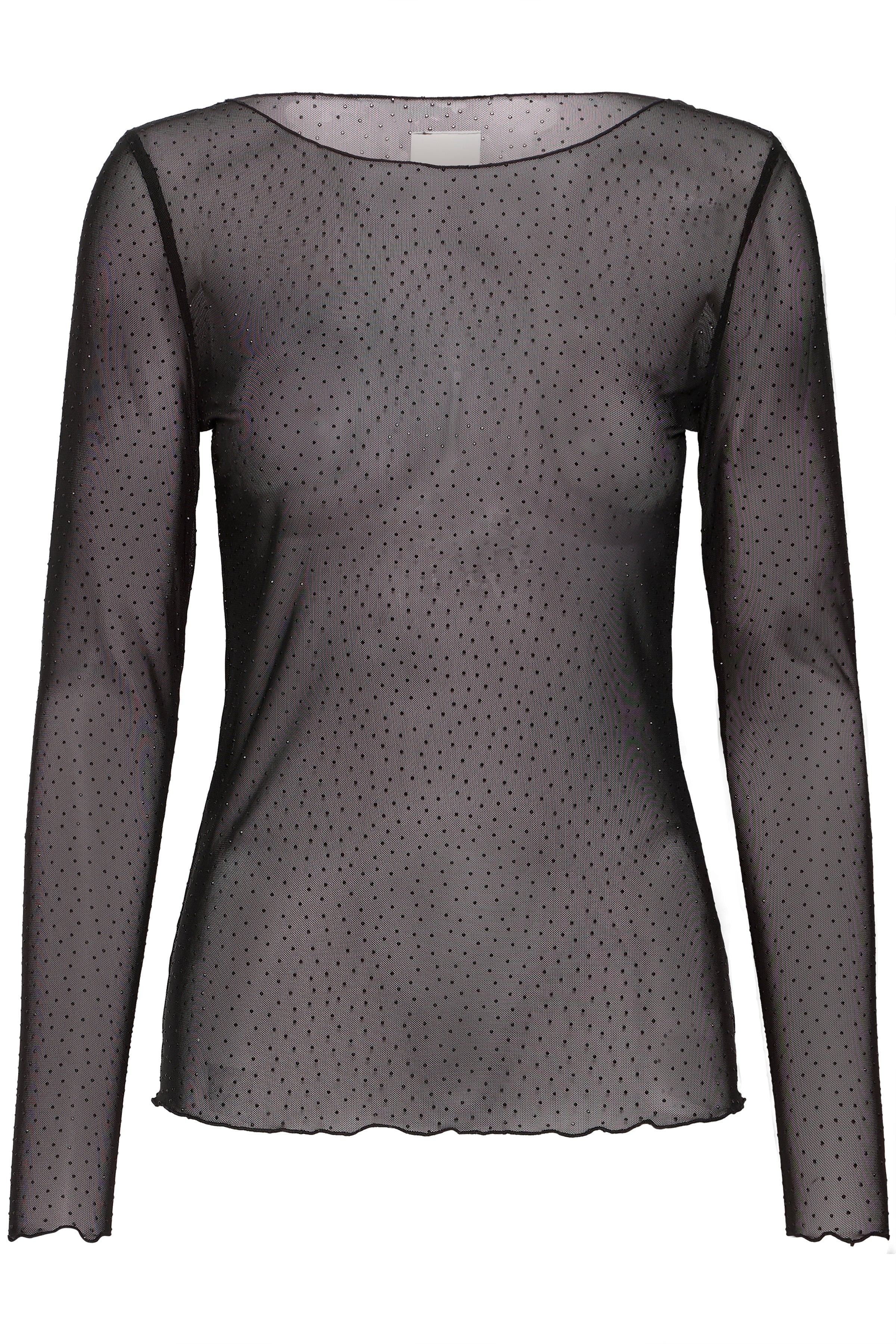 Ichi - IHNoviola Mesh bluse med sten