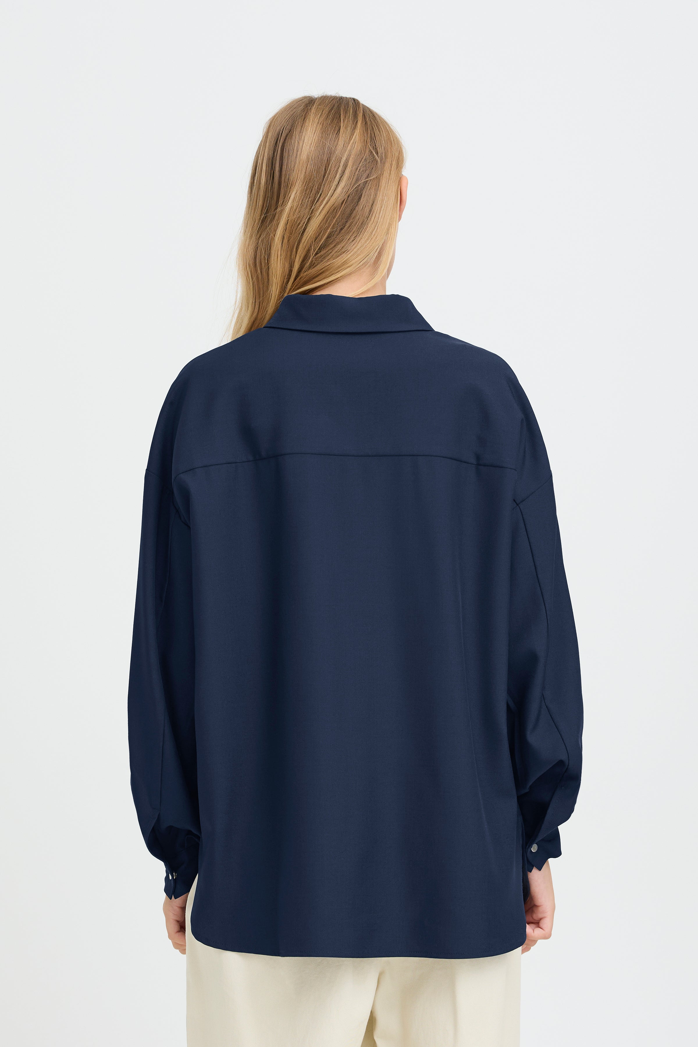 Ichi - Iherina Skjorte Klassisk Skjorte i Navy