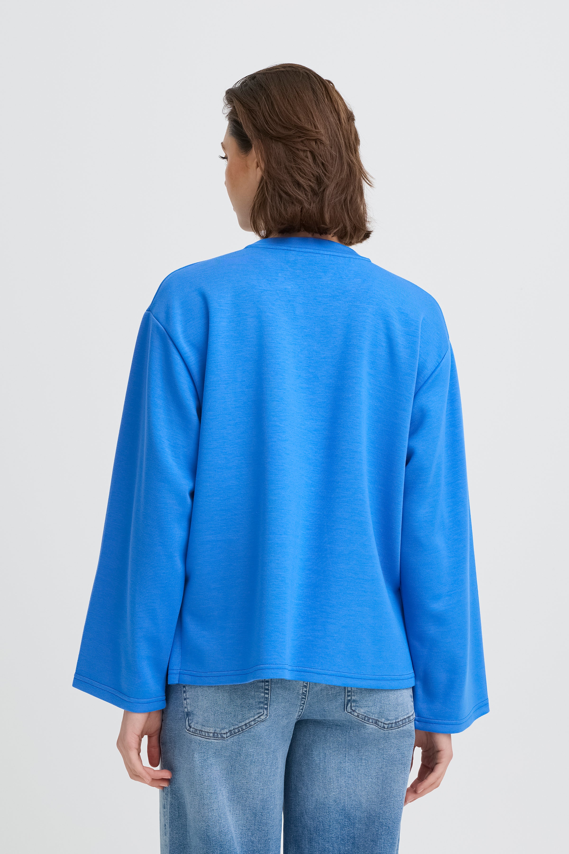 Ichi - IHCozy sweatshirt i blå