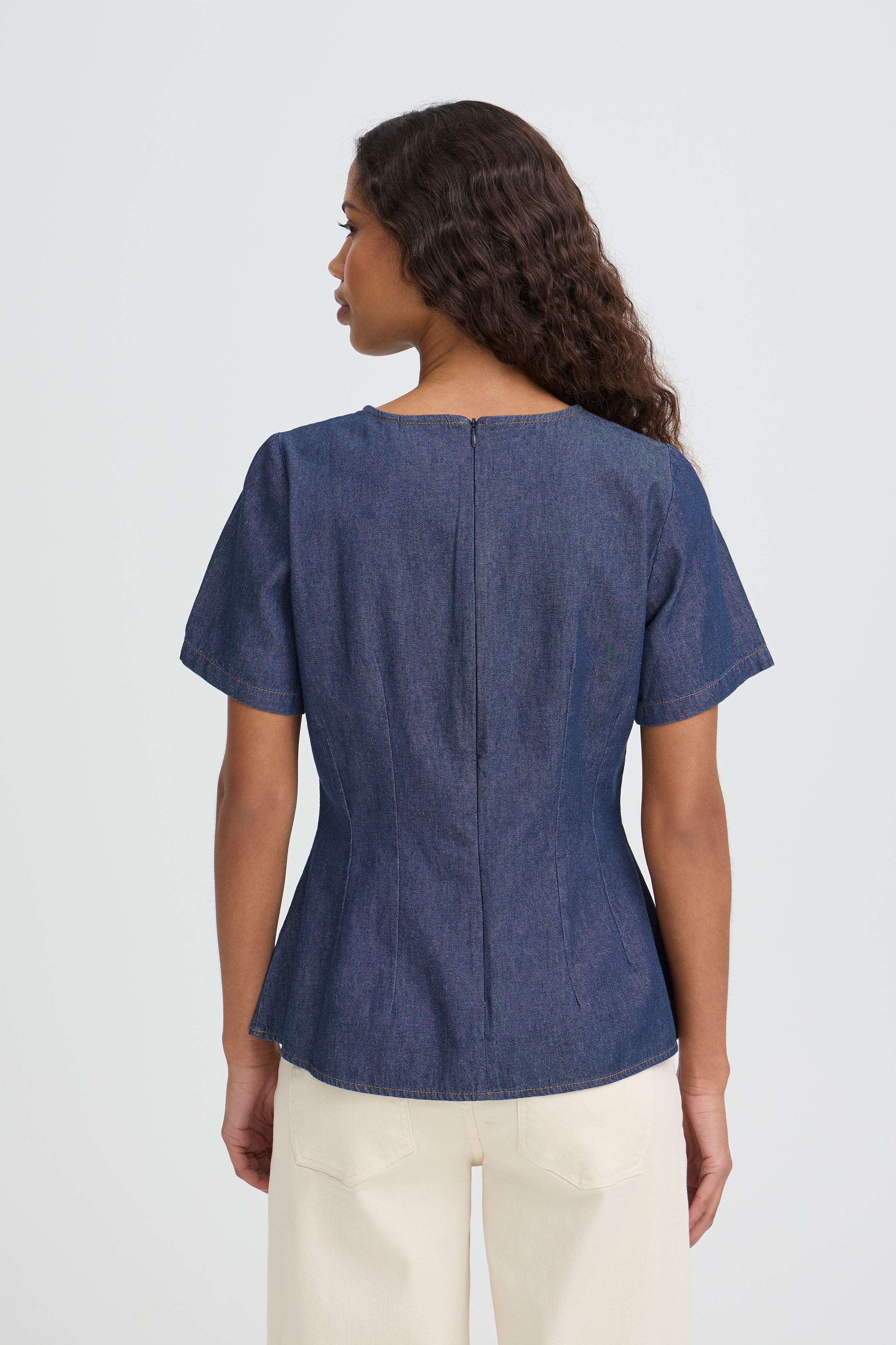 Ichi - IHTulle Bluse i denim