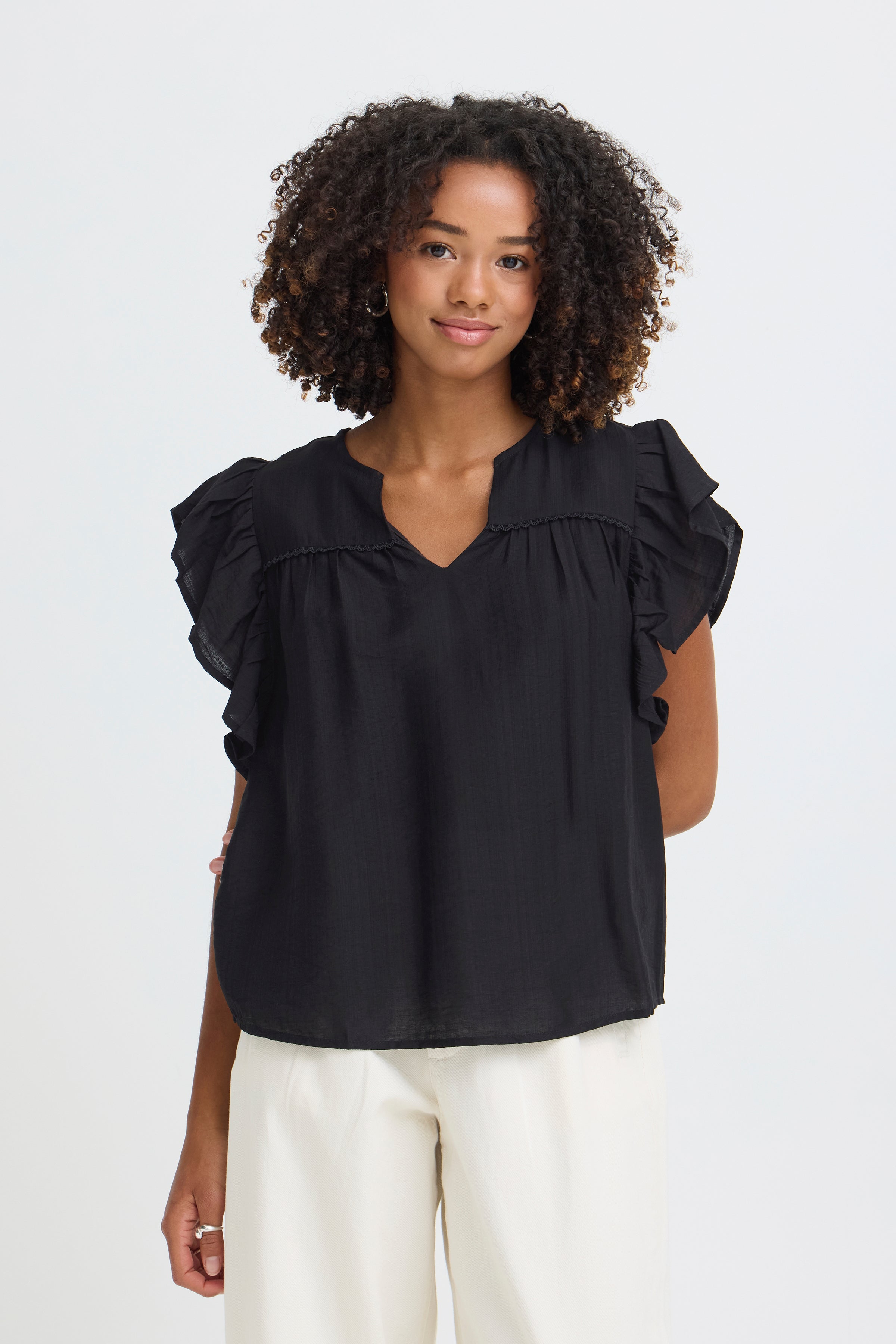 Ichi - IHHetta SS Bluse i sort