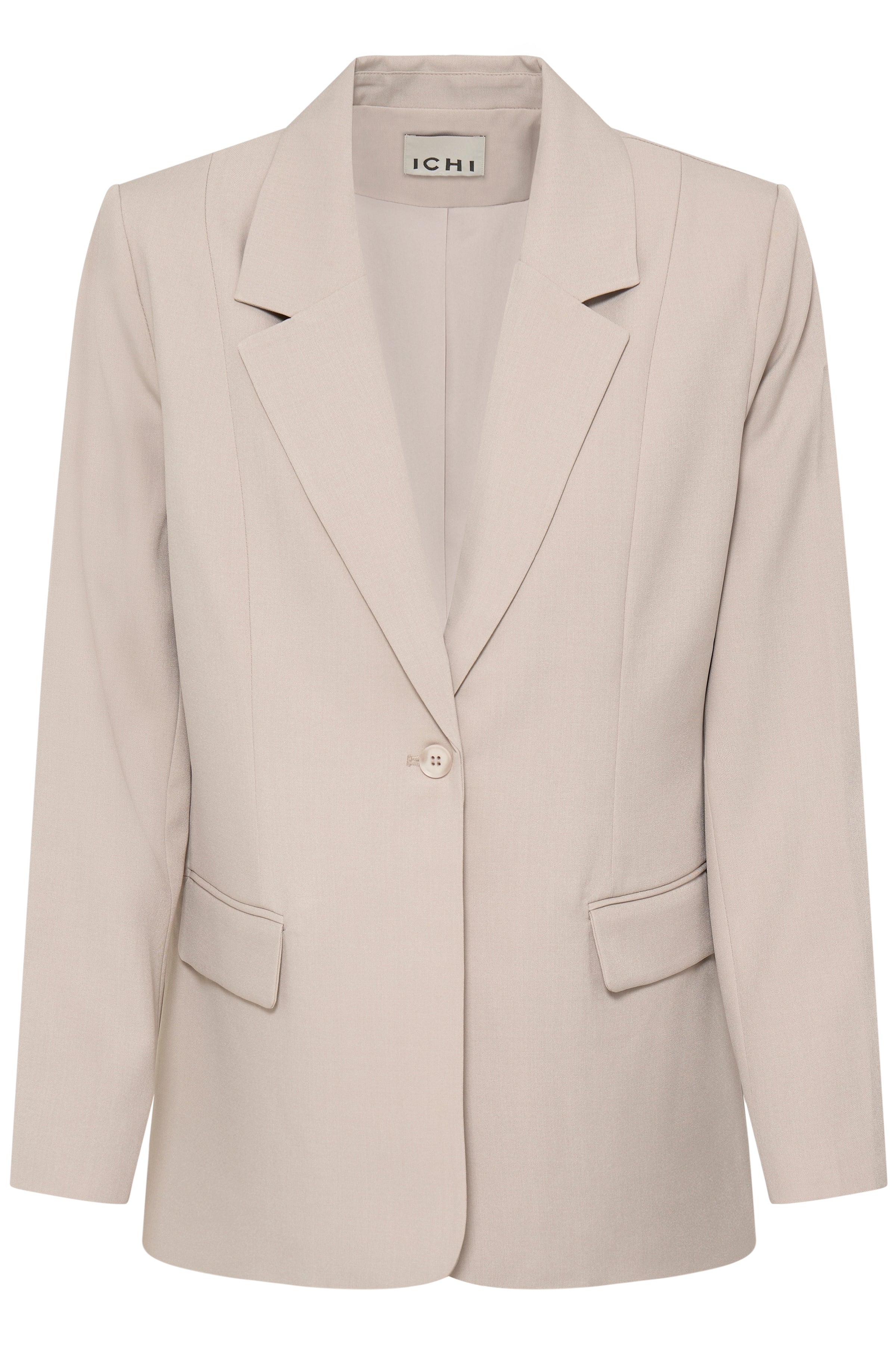 Ichi - IHFava Long Blazer, beige