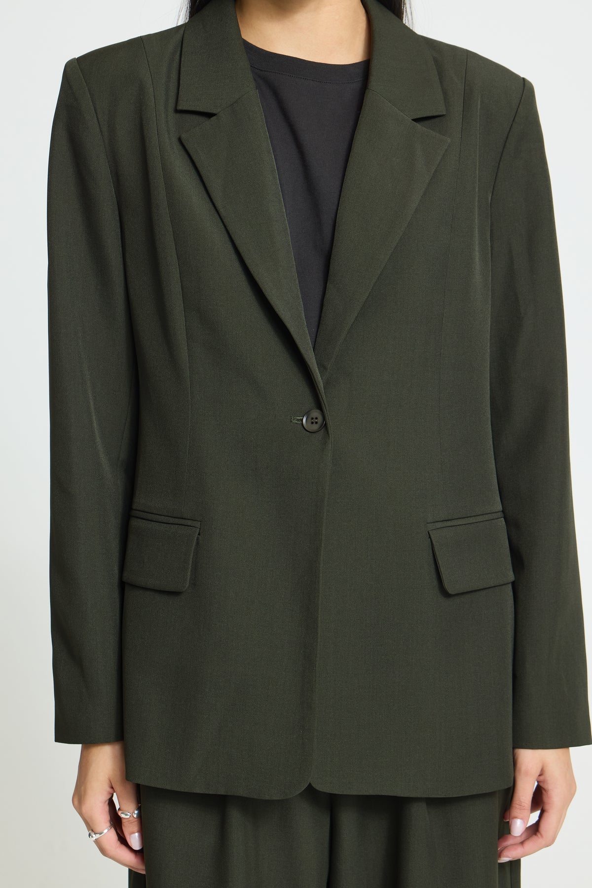 Ichi - IHFava Blazer, mørkegrøn