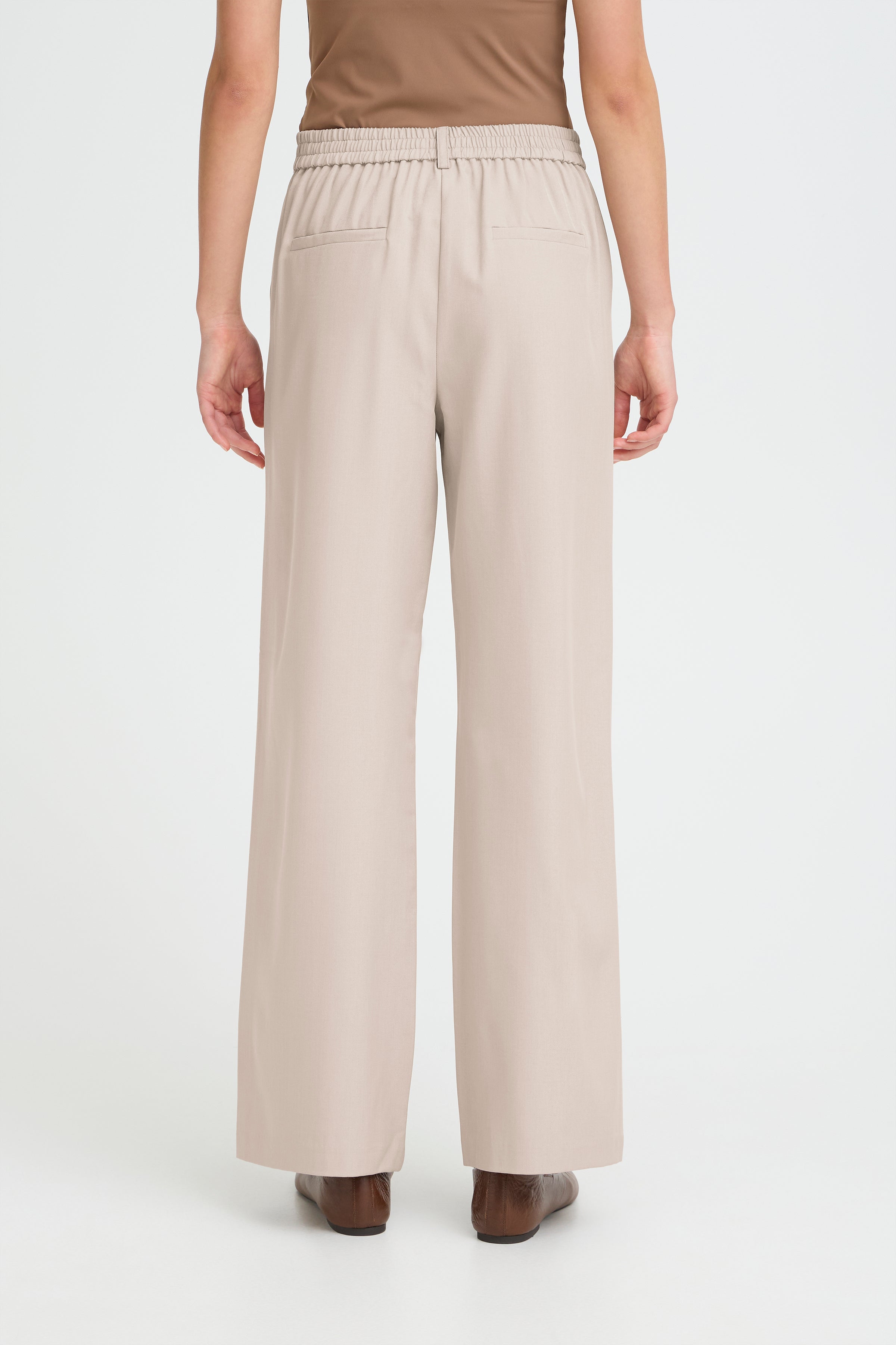 Ichi - IHFava wide pant, beige