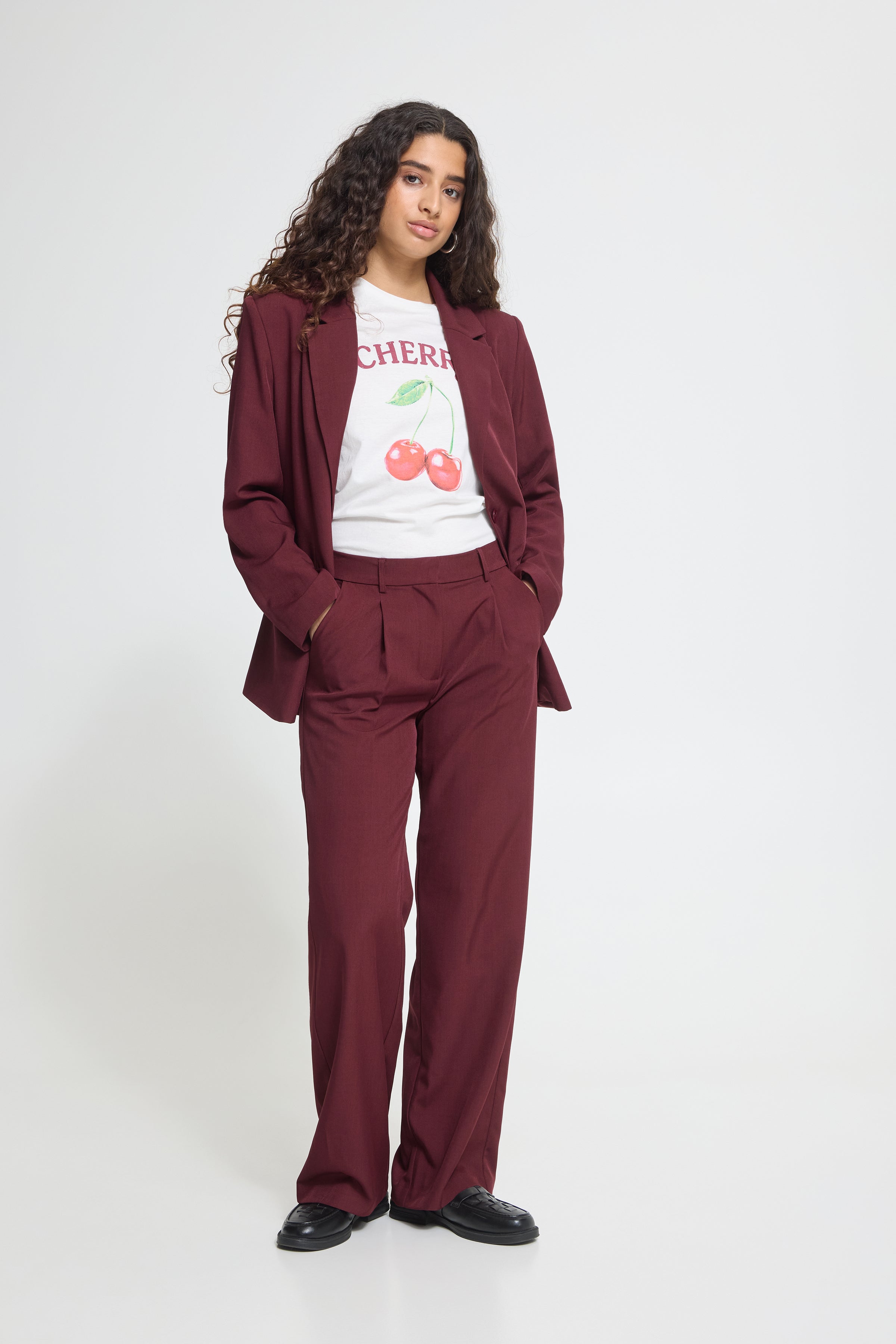 Ichi - IHFava Long Blazer Bordeaux