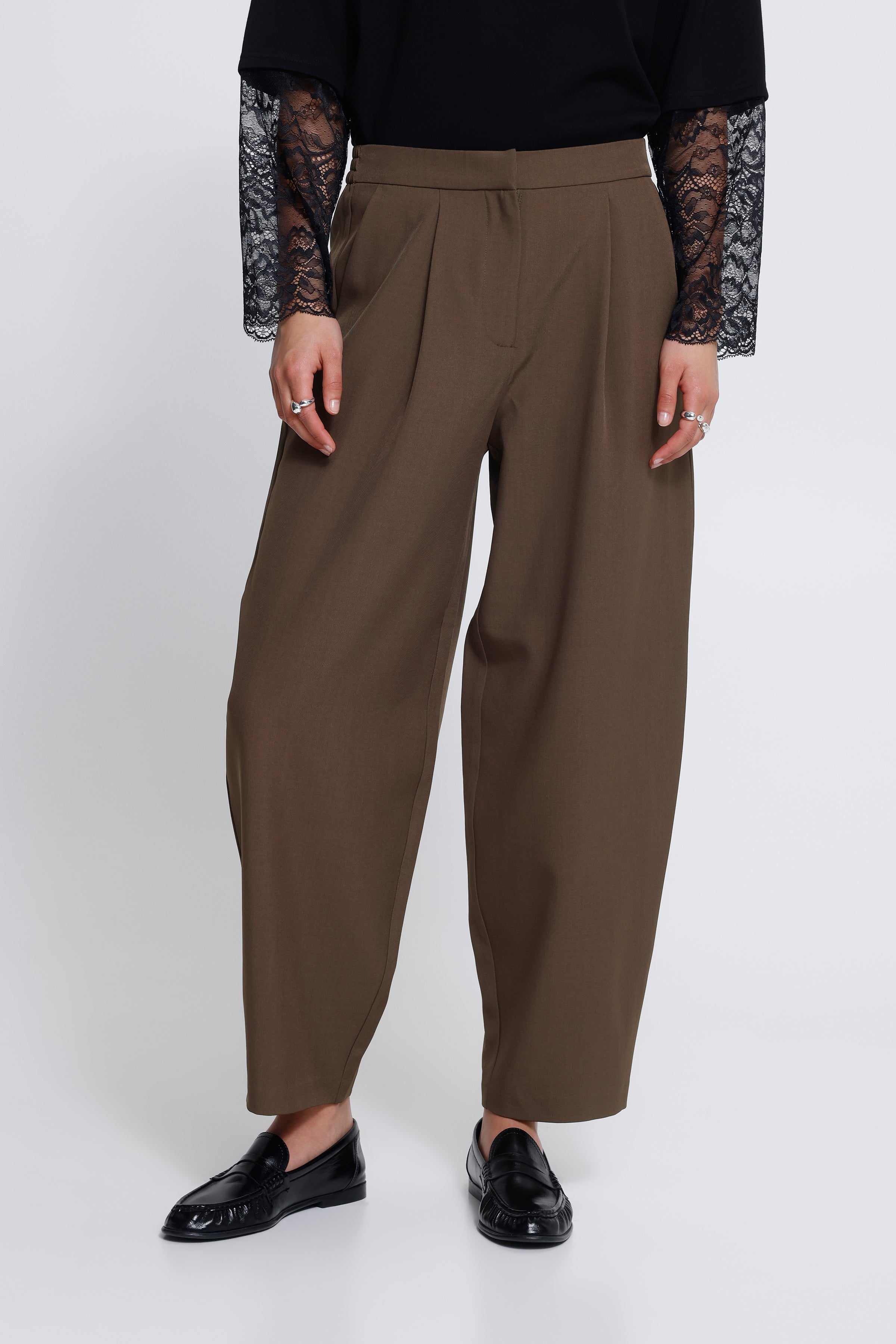 Ichi - IHFava Barrel Pant, brun