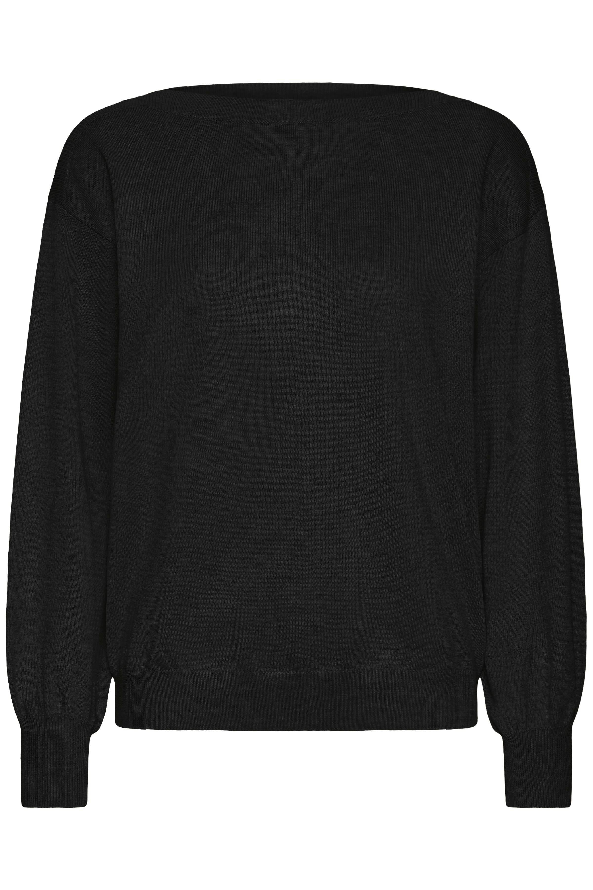 Ichi - IHLuls Boatneck strik i sort