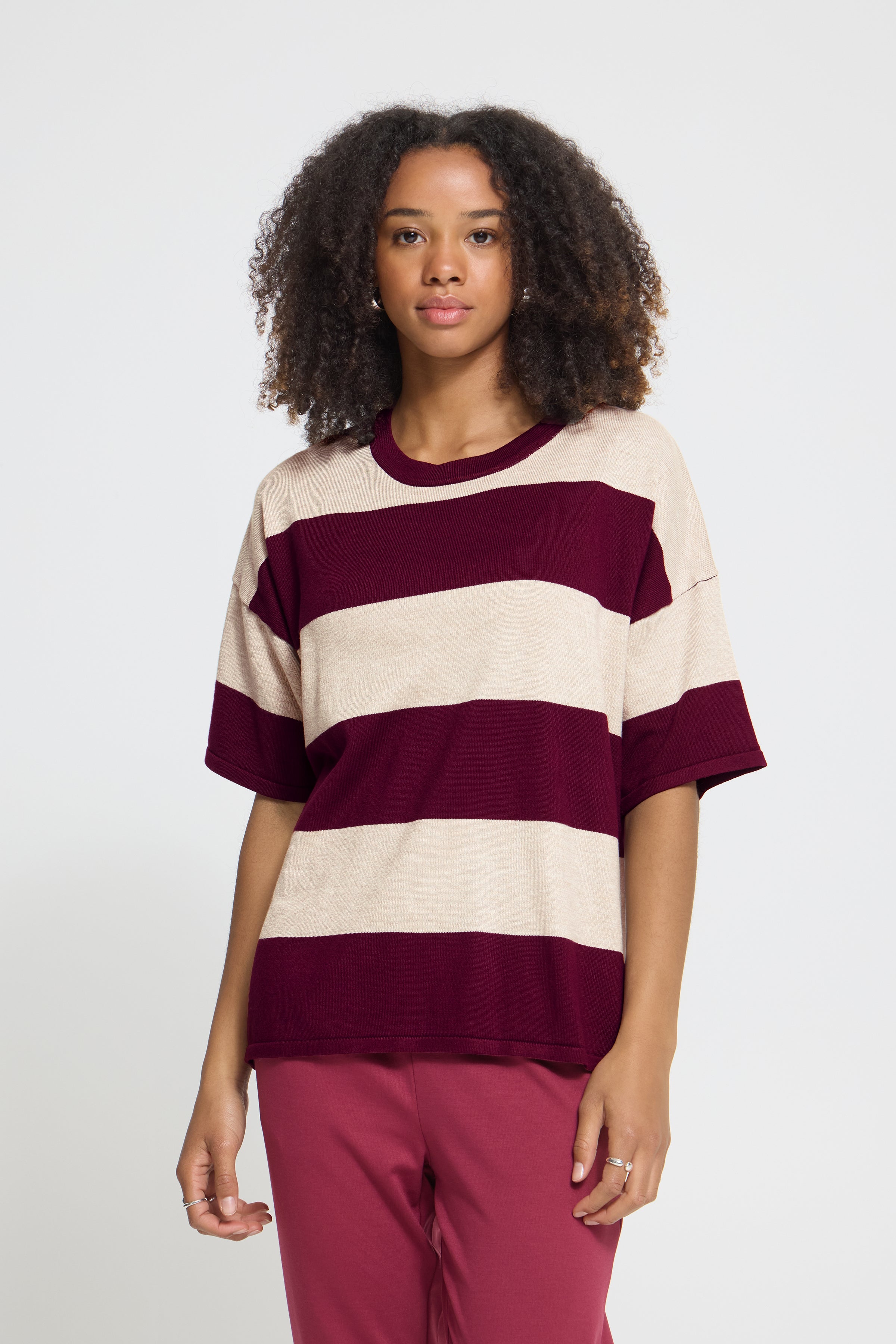 Ichi - Ihluls Loose Pullover Bordeaux