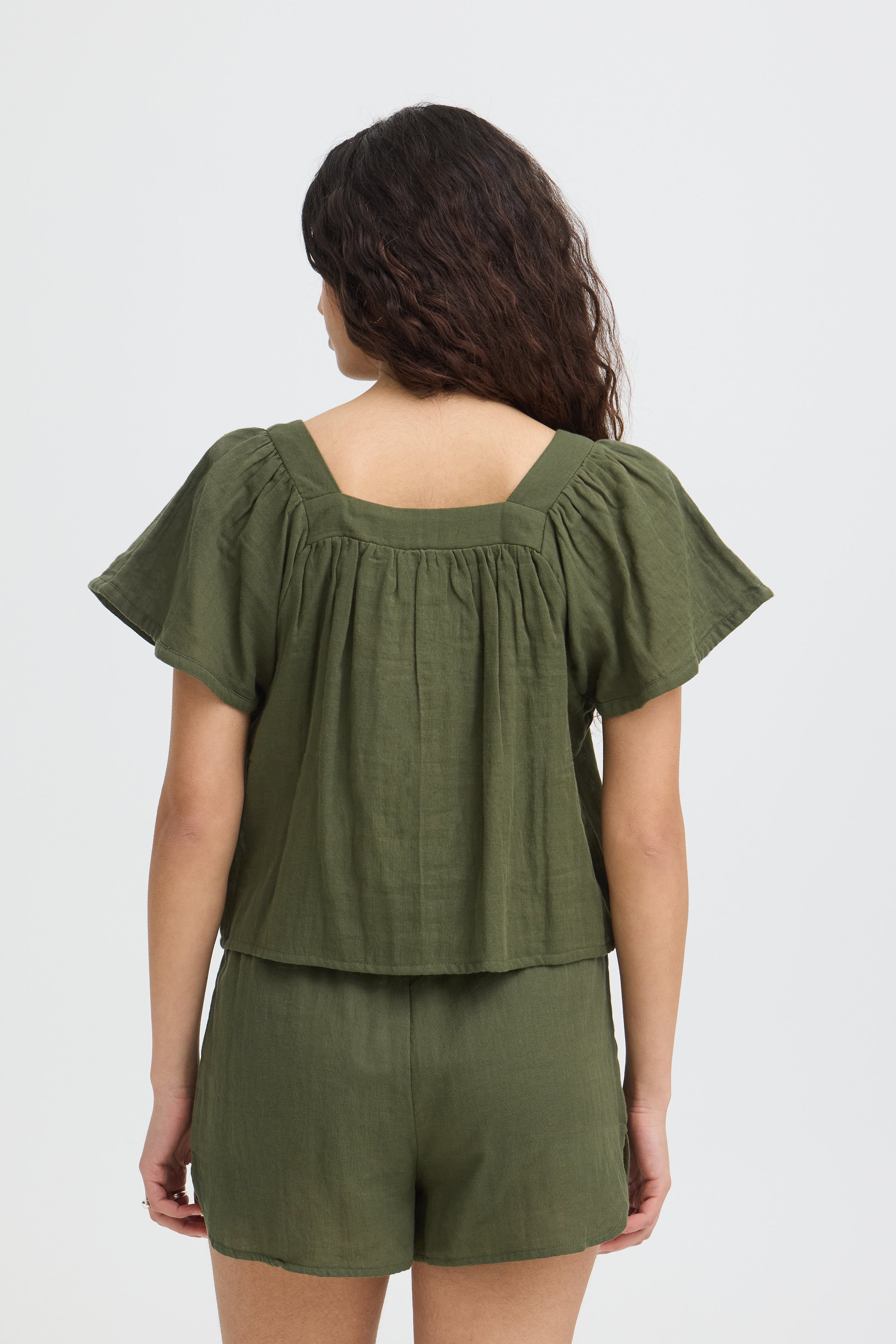 Ichi - IAFOXA Bluse Grape Leaf