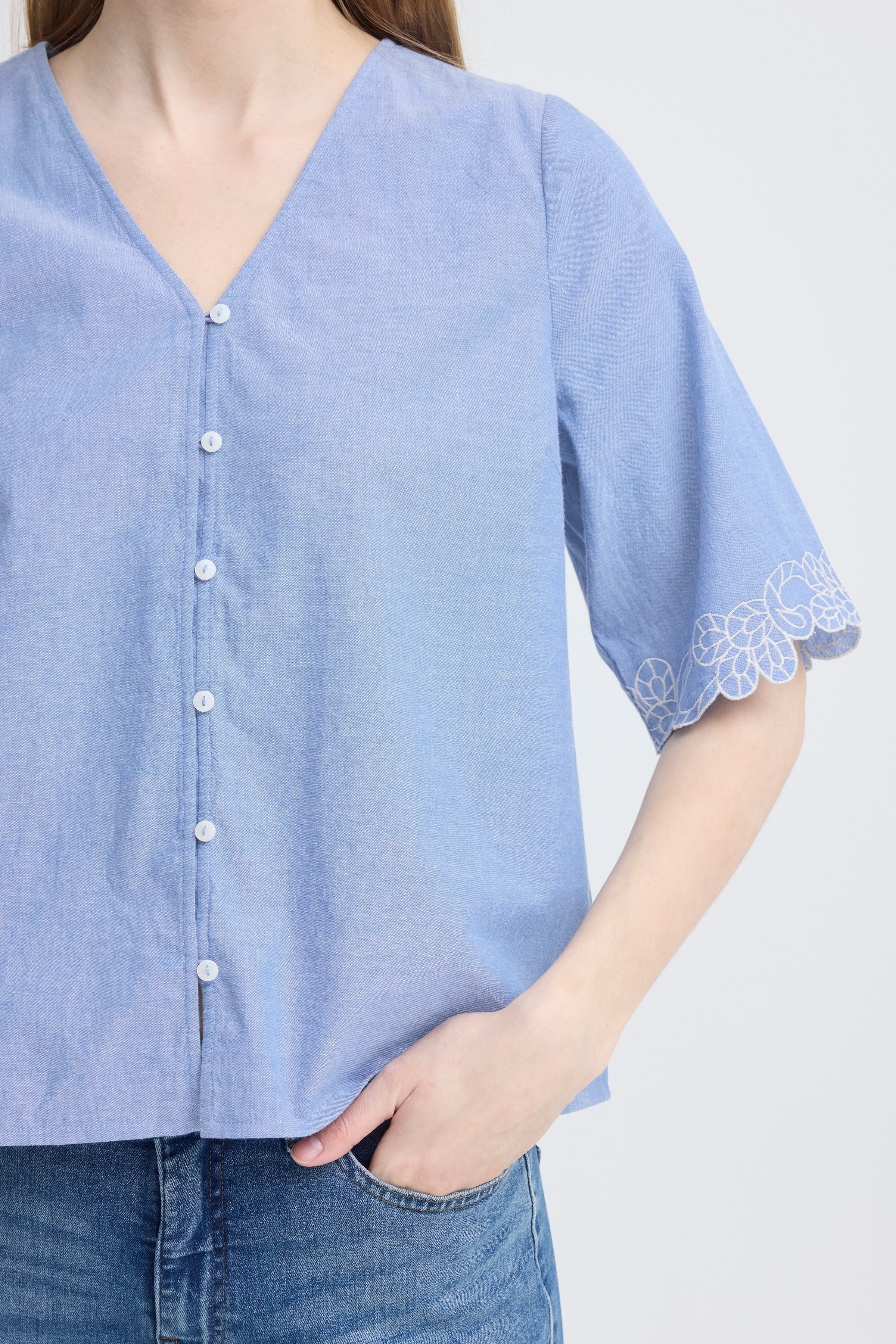 Ichi - IHemra Skjorte i Lyseblå