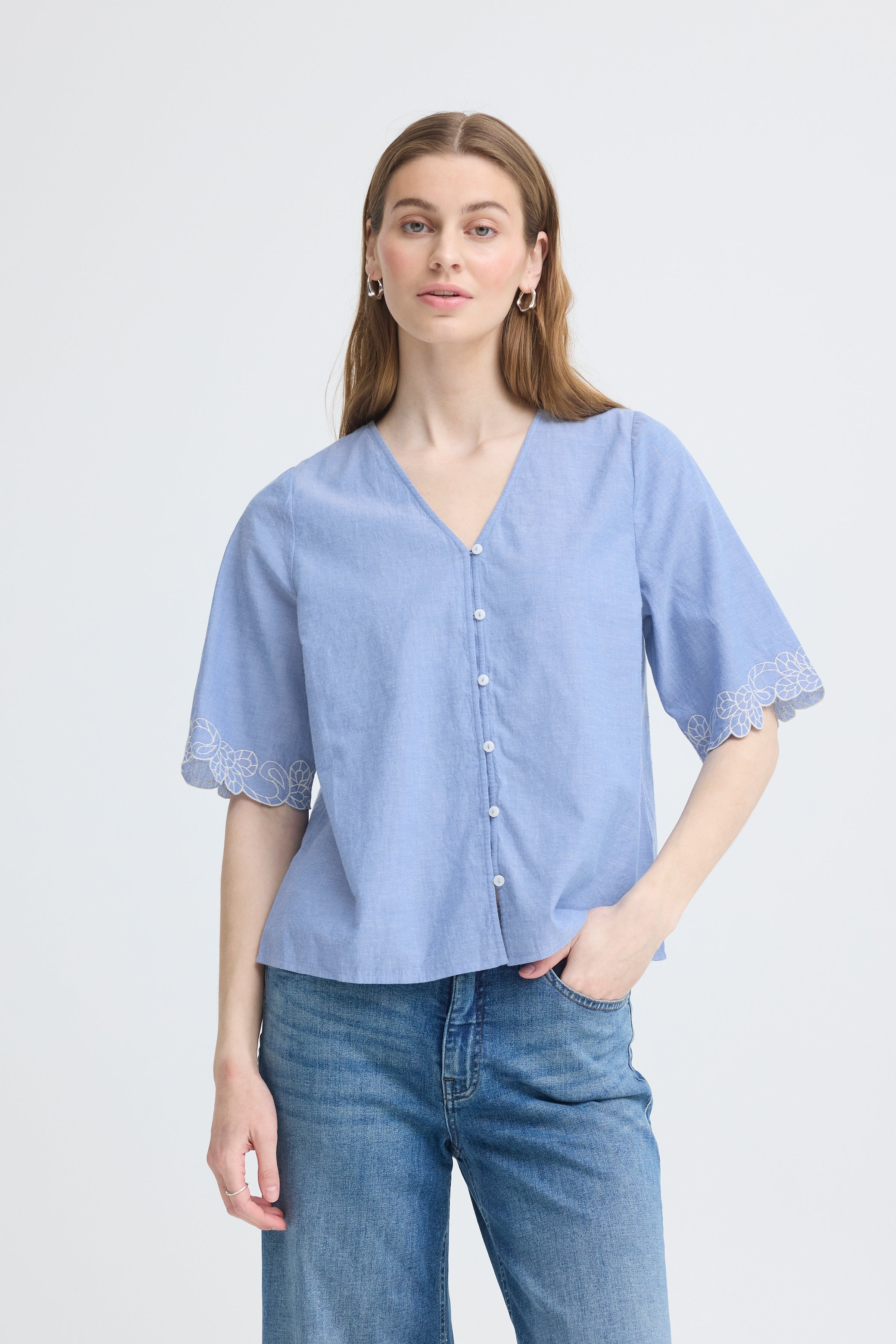 Ichi - IHemra Skjorte i Lyseblå