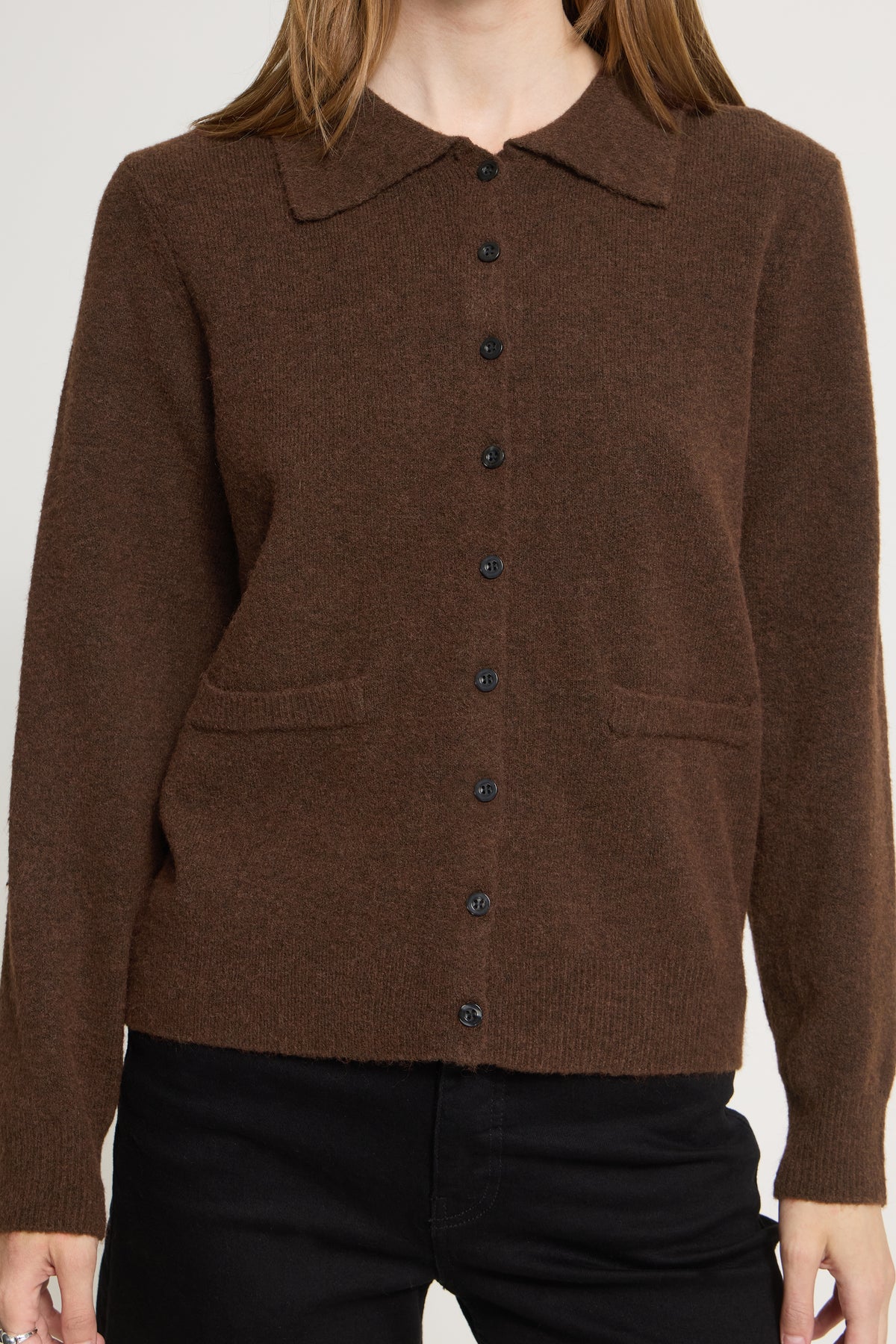 Ichi - IHDasila Cardigan, mørkebrun