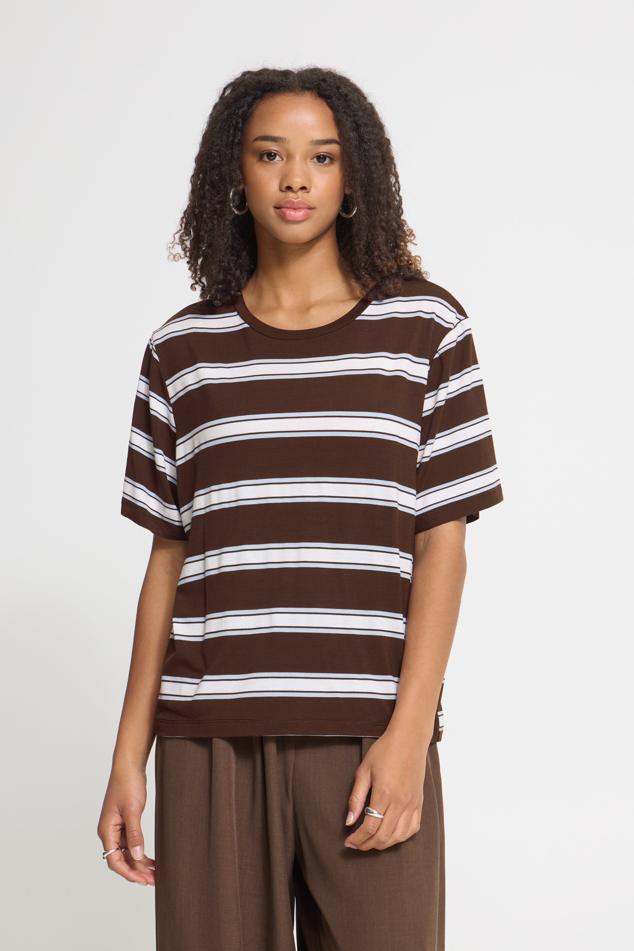 Ichi - IHRebetta SS T-shirt Brun