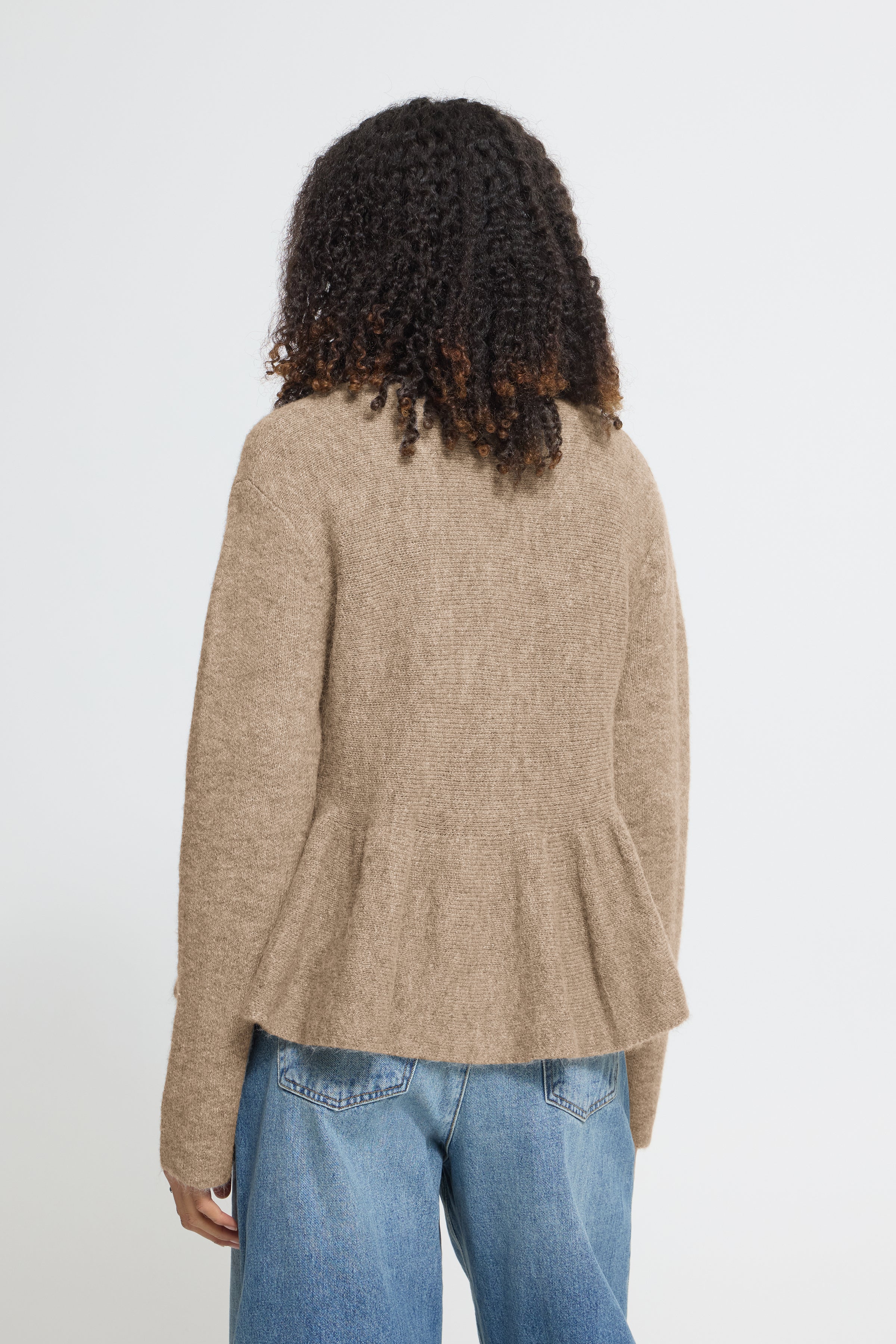 Ichi IHKamara Cardigan med peplum, Fungi