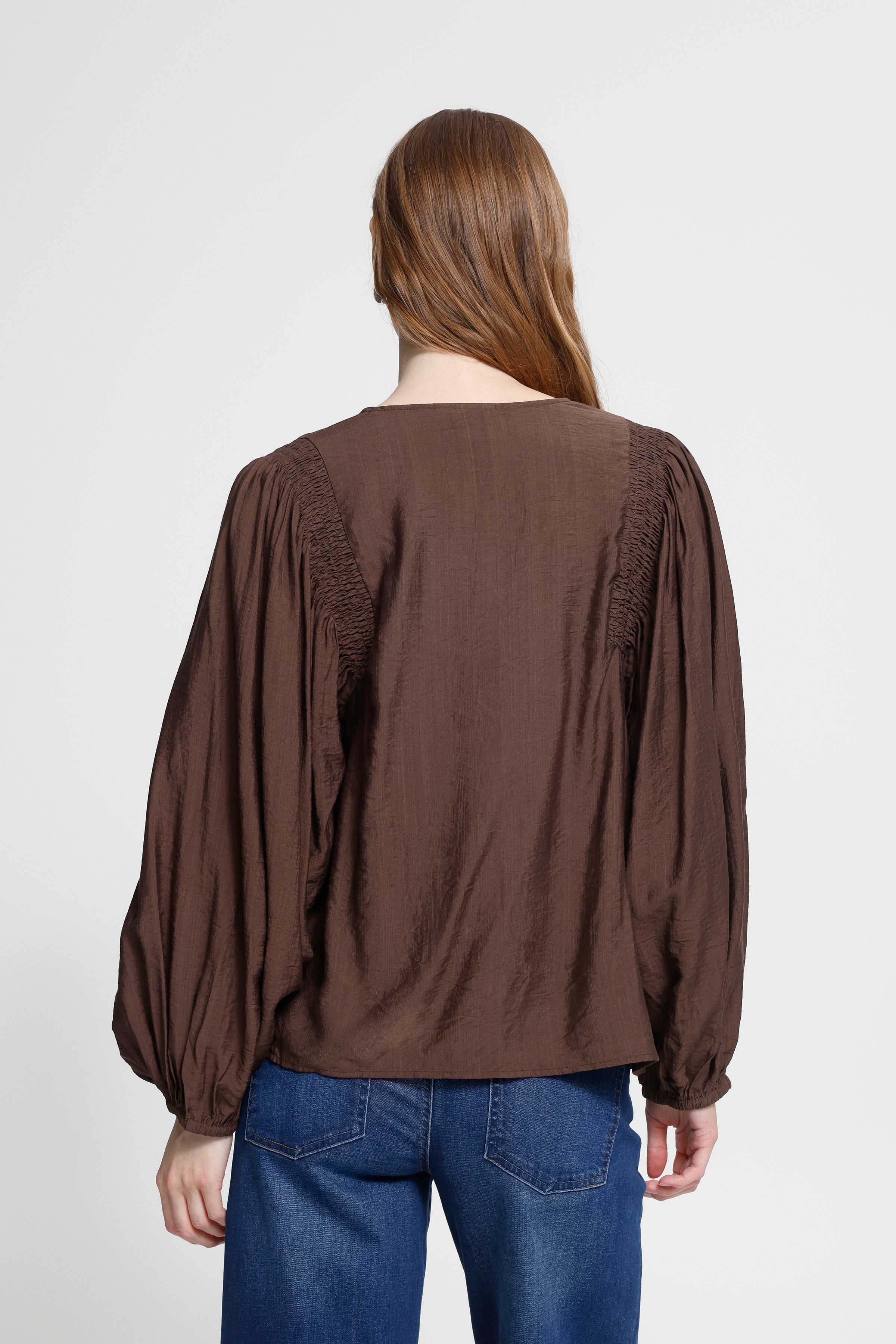 Ichi - IHImelda LS Bluse Chicory Coffee