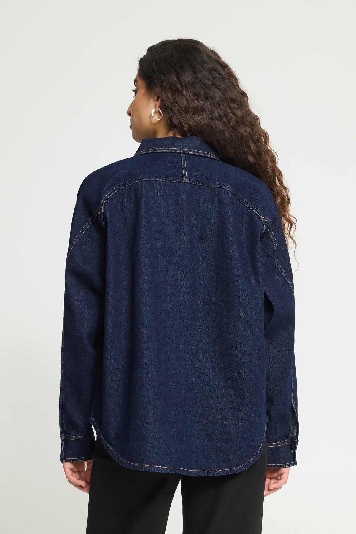 Ichi – IHALVA SH Denimskjorte – DENIM AUTHENTIC BLUE
