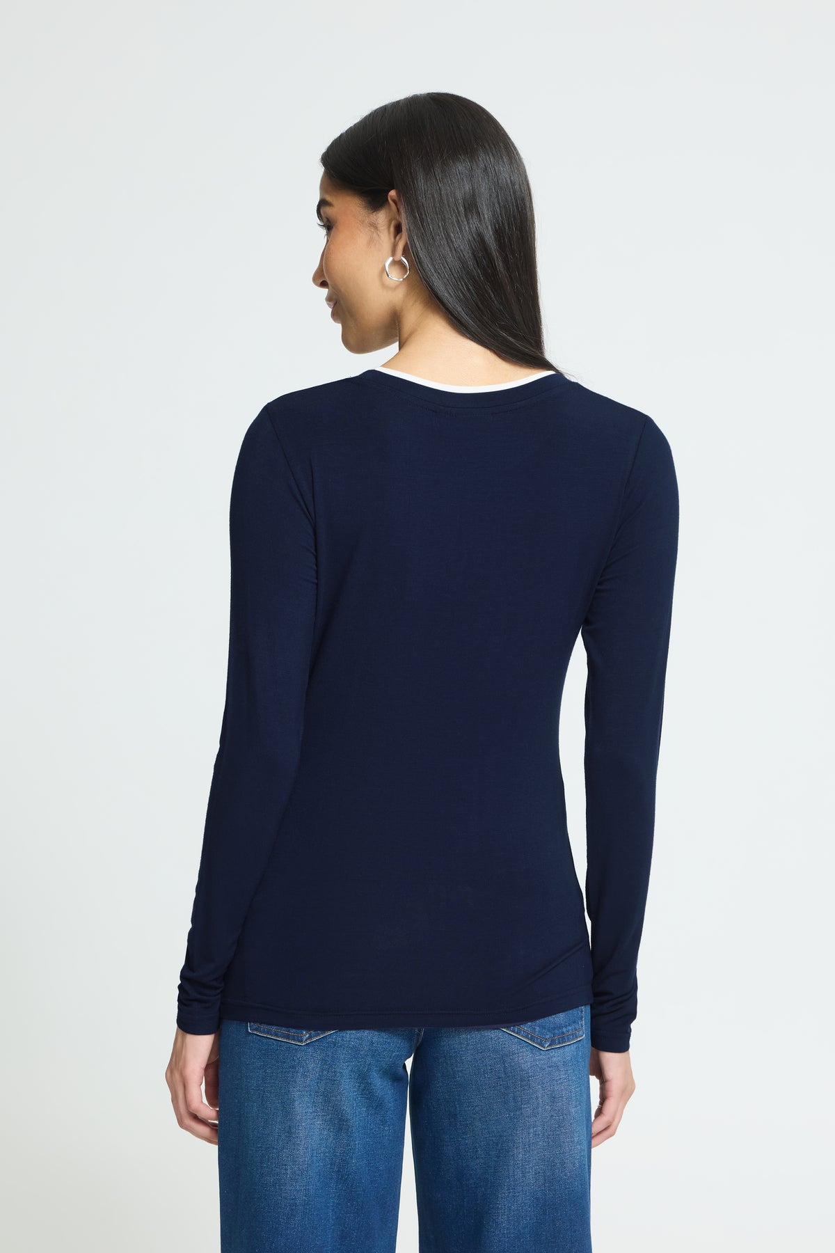 Ichi – IHPHILUCA LS3 Langærmet T-shirt – Maritime Blue