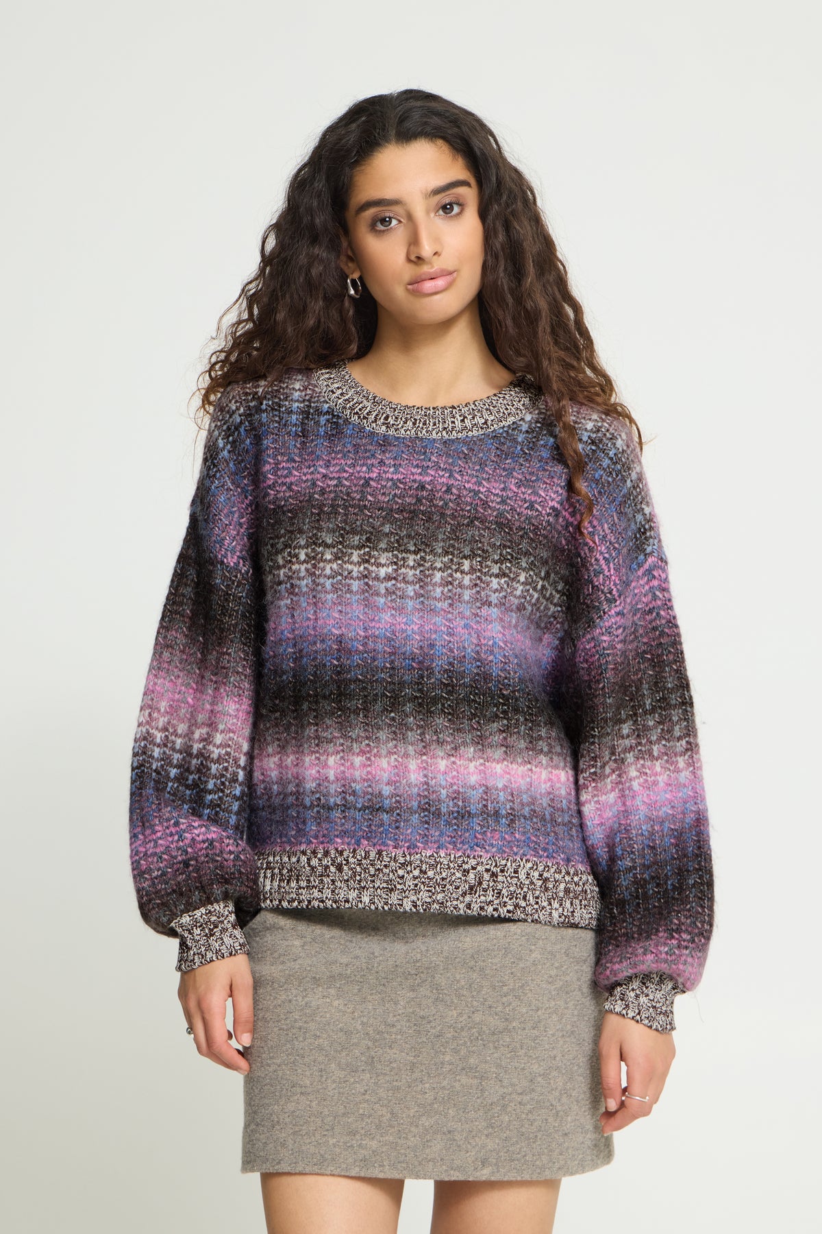 Ichi – IHDASUNTE LS Strik – PINK BLUE BROWN MIX