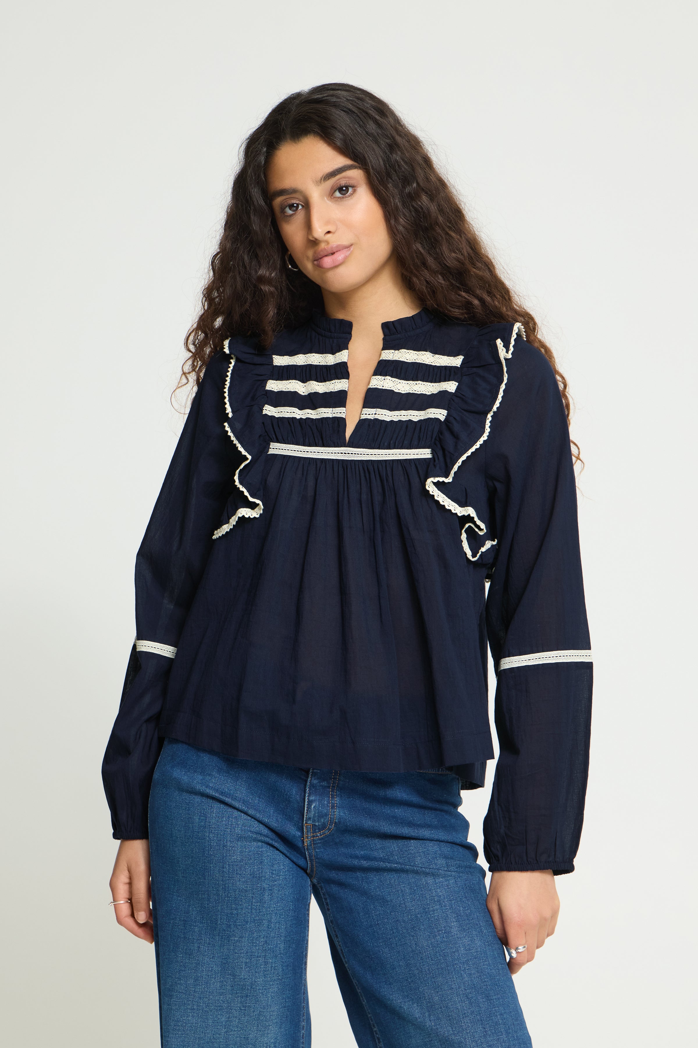 Ichi - IHVoilana Bluse Maritime Blue