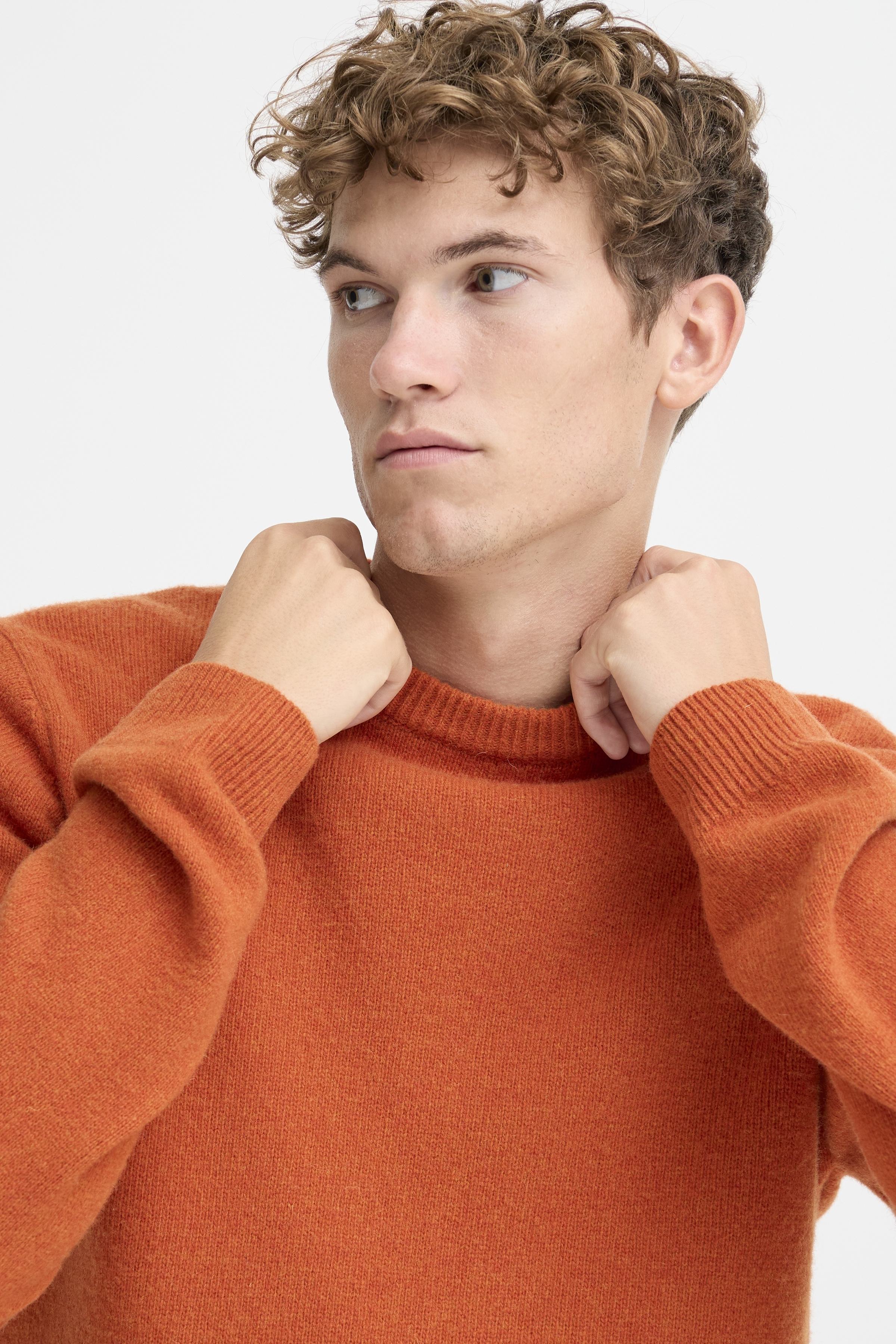 Casual Friday - Orange Uldstrik