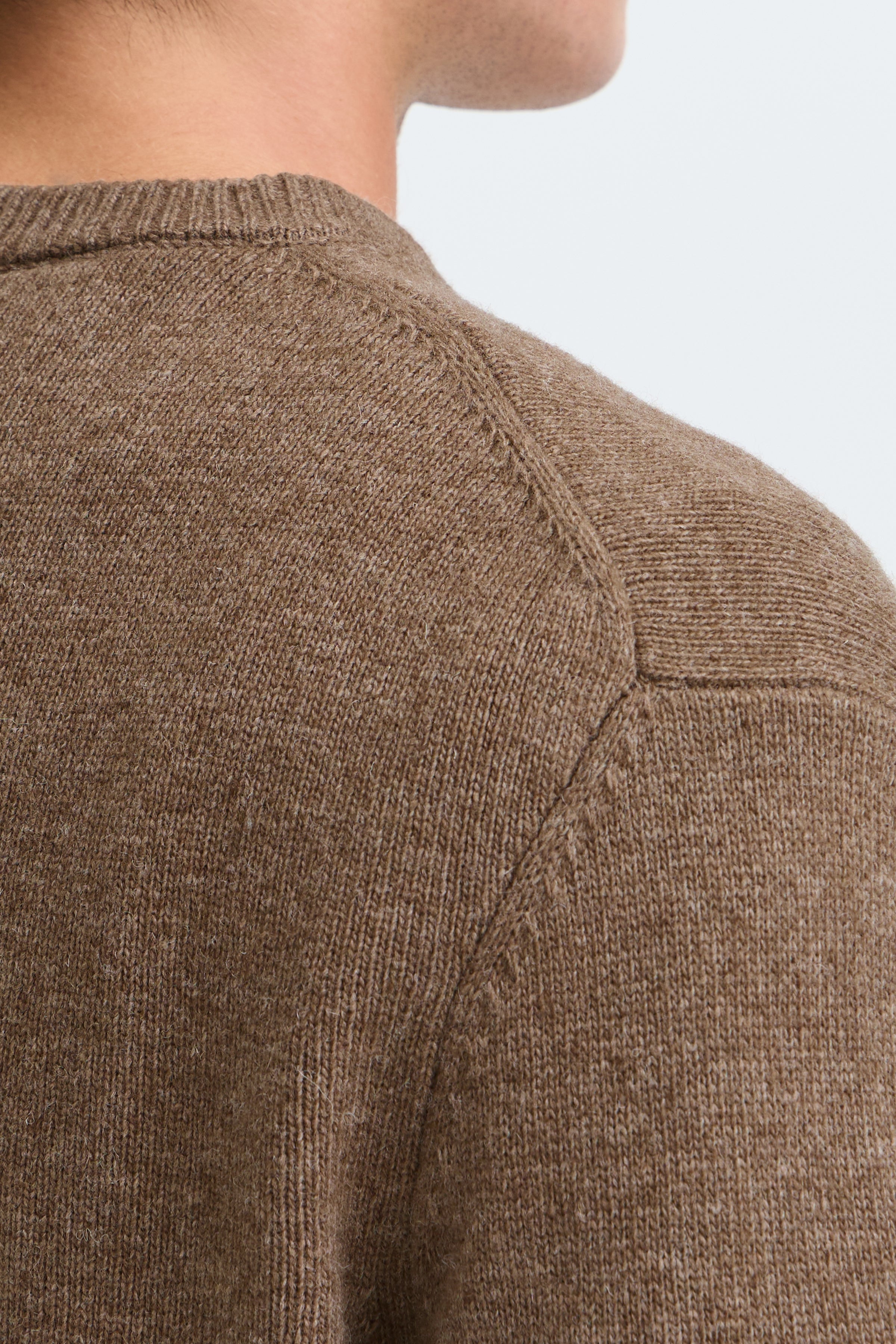 Casual Friday - CFKarl Lambswool Crew Neck Knit Chocolate