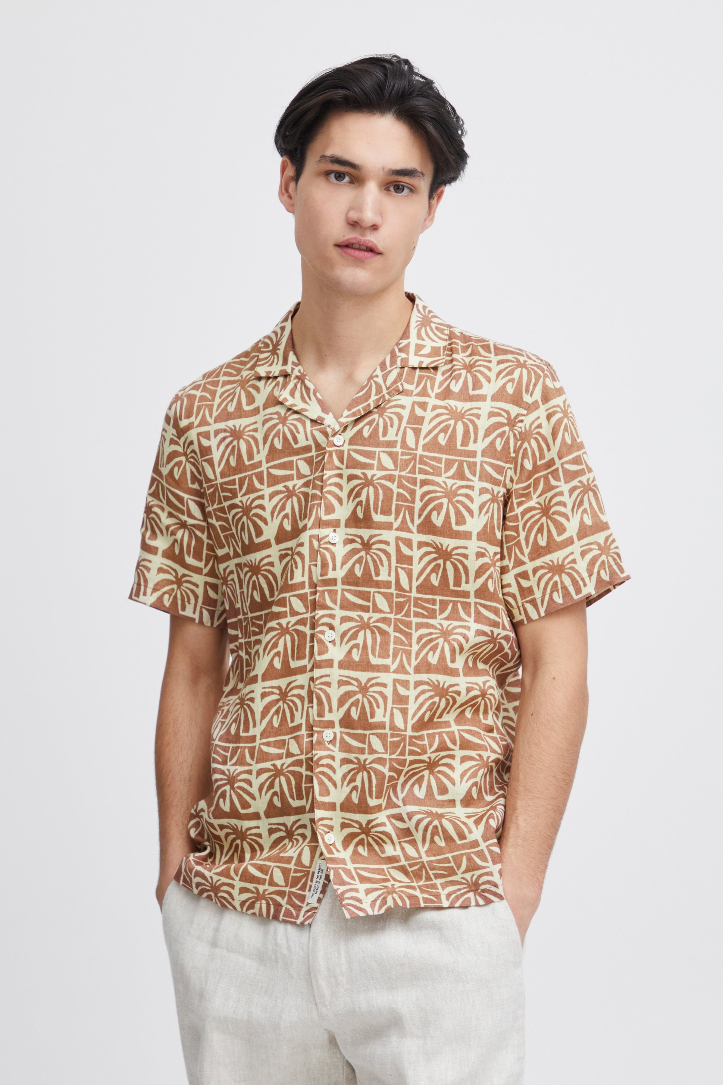 Casual Friday CFAnton Hørskjorte – Palme print
