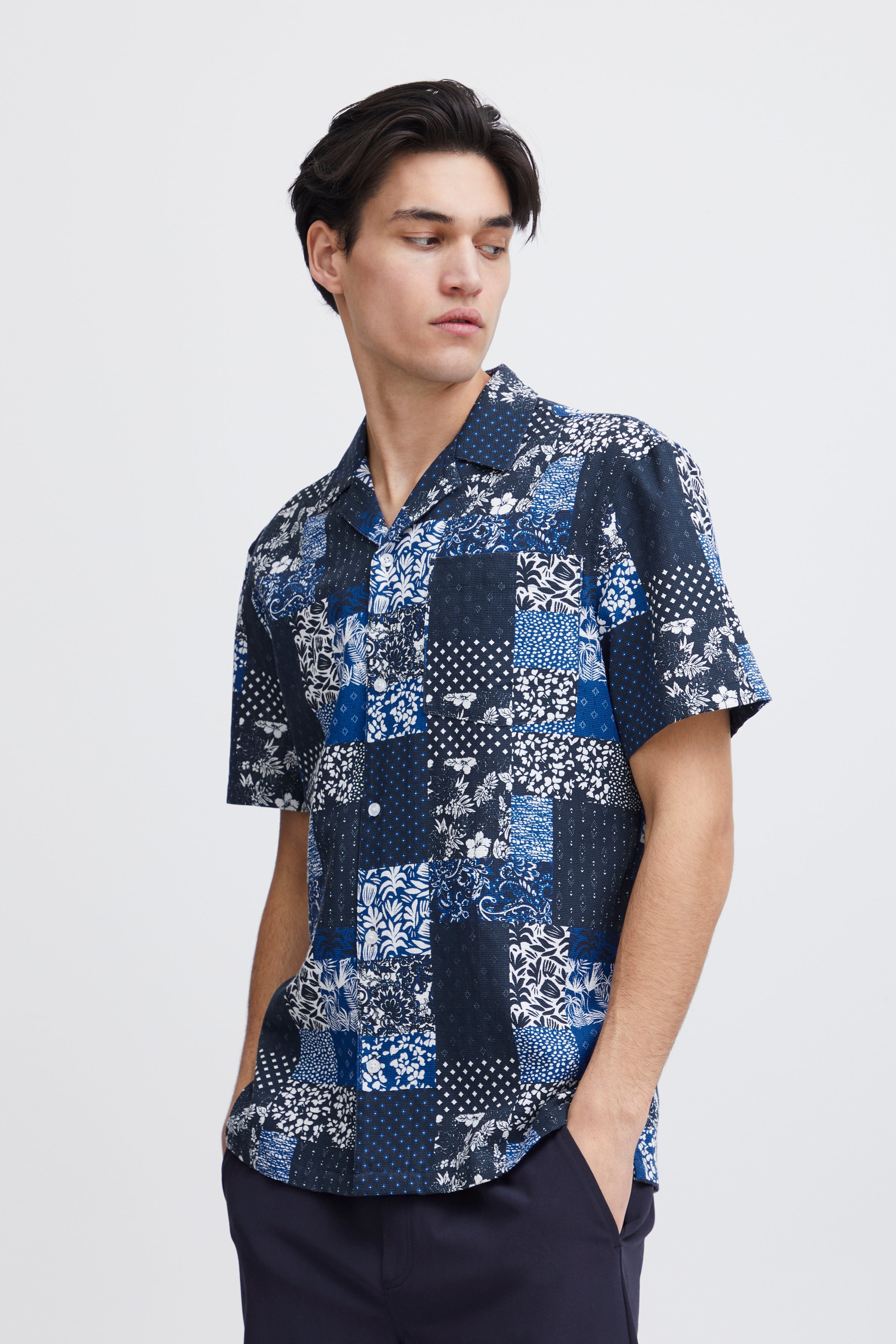 Casual Friday CFAlvin Patchwork Skjorte – Kortærmet Print