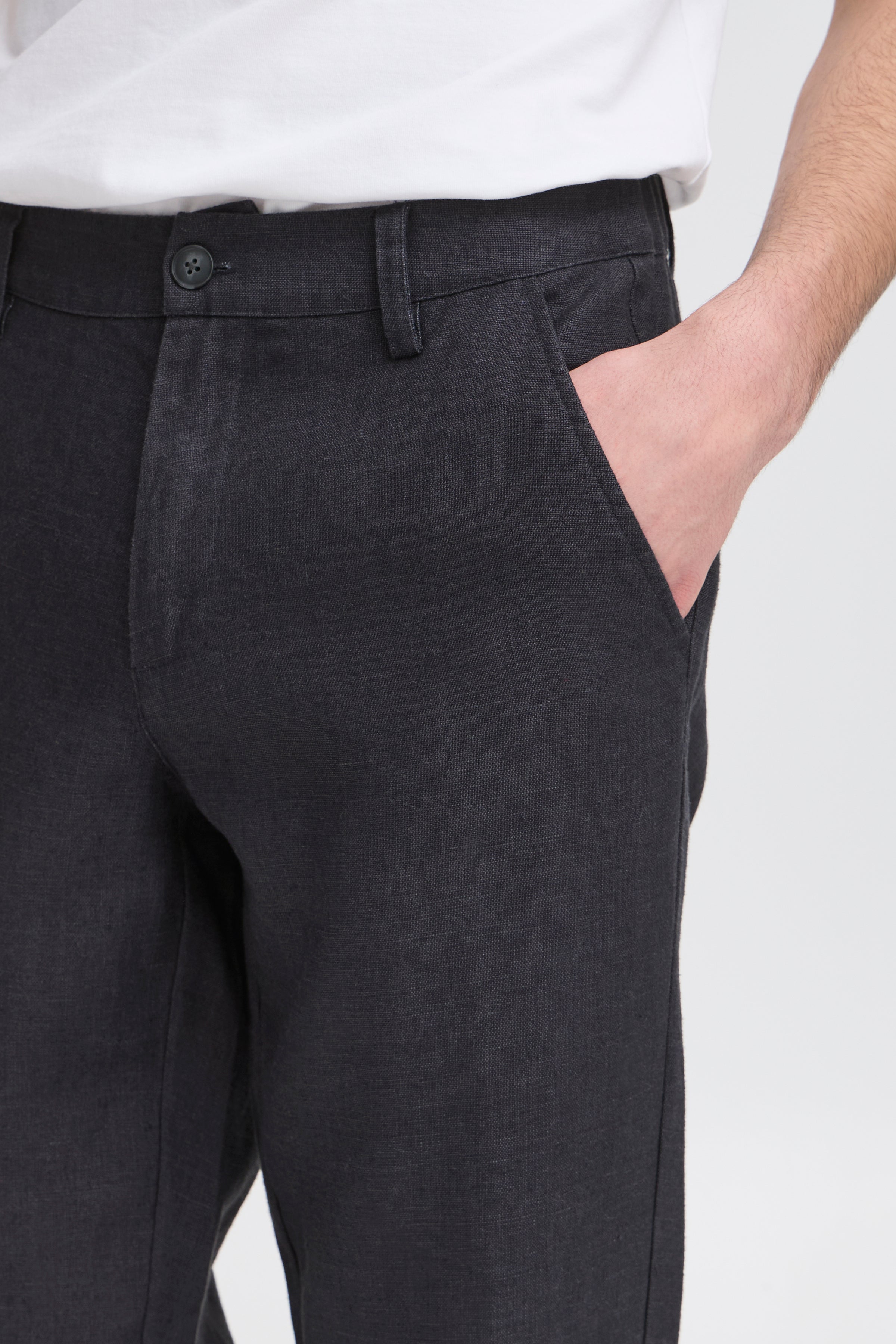 Casual Friday - CFPandrup hør bukser Dark Navy