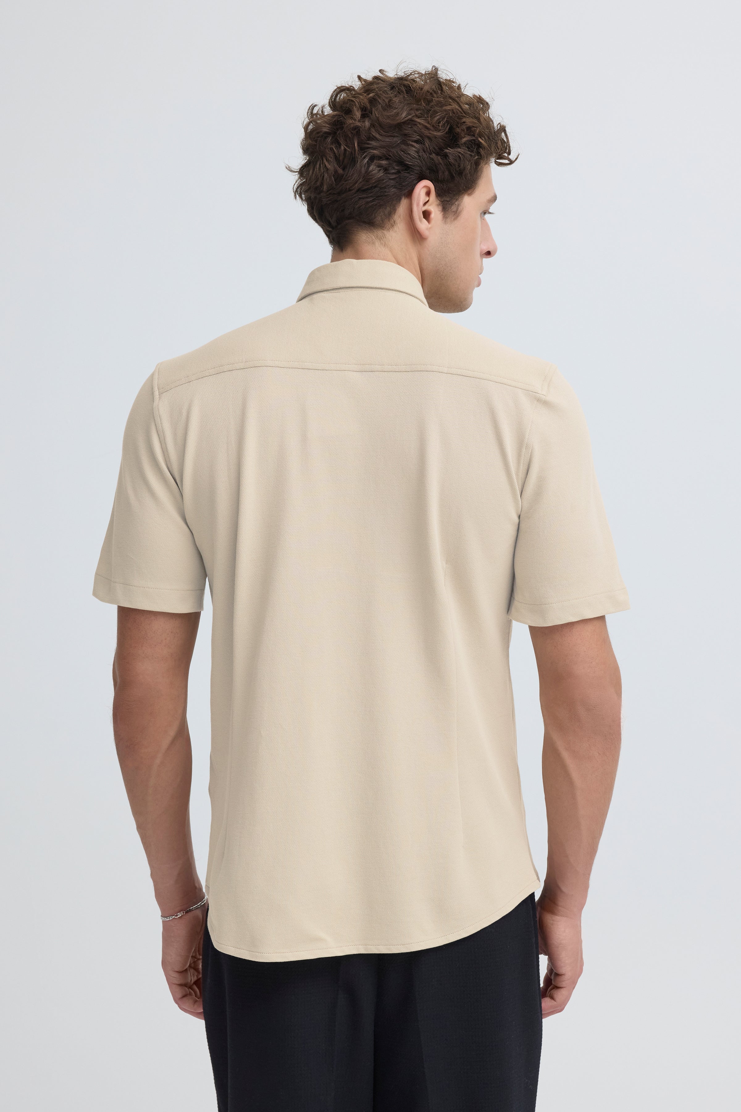 Casual Friday - CFFolke Pique Skjorte Sand