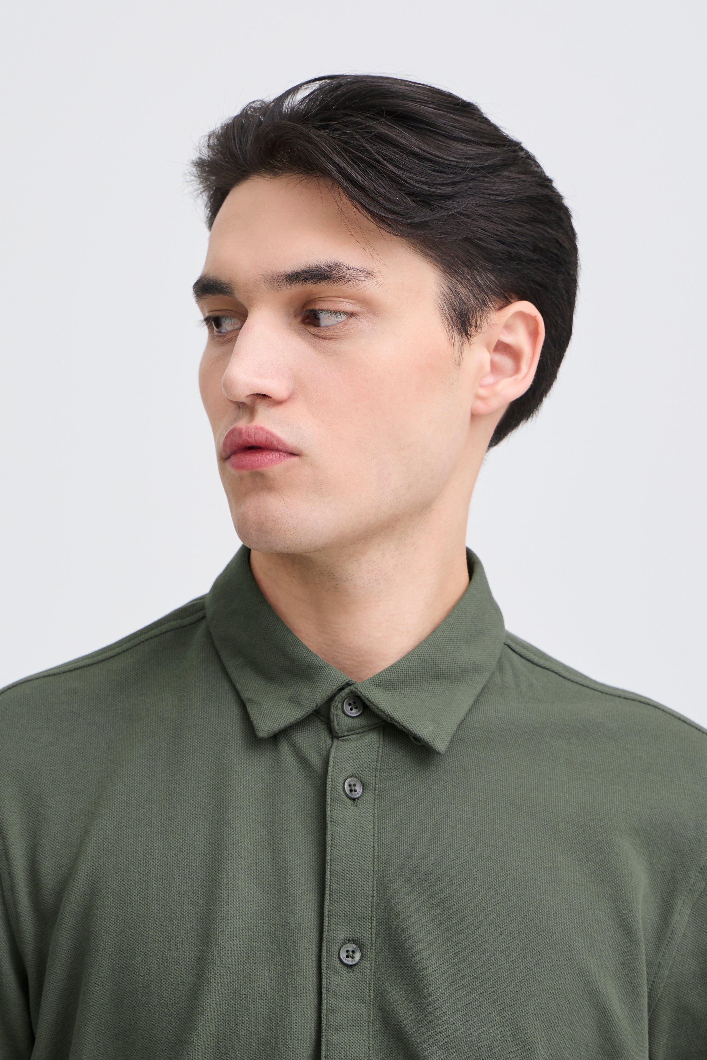 Casual Friday - CFFolke Pique Skjorte Beetle