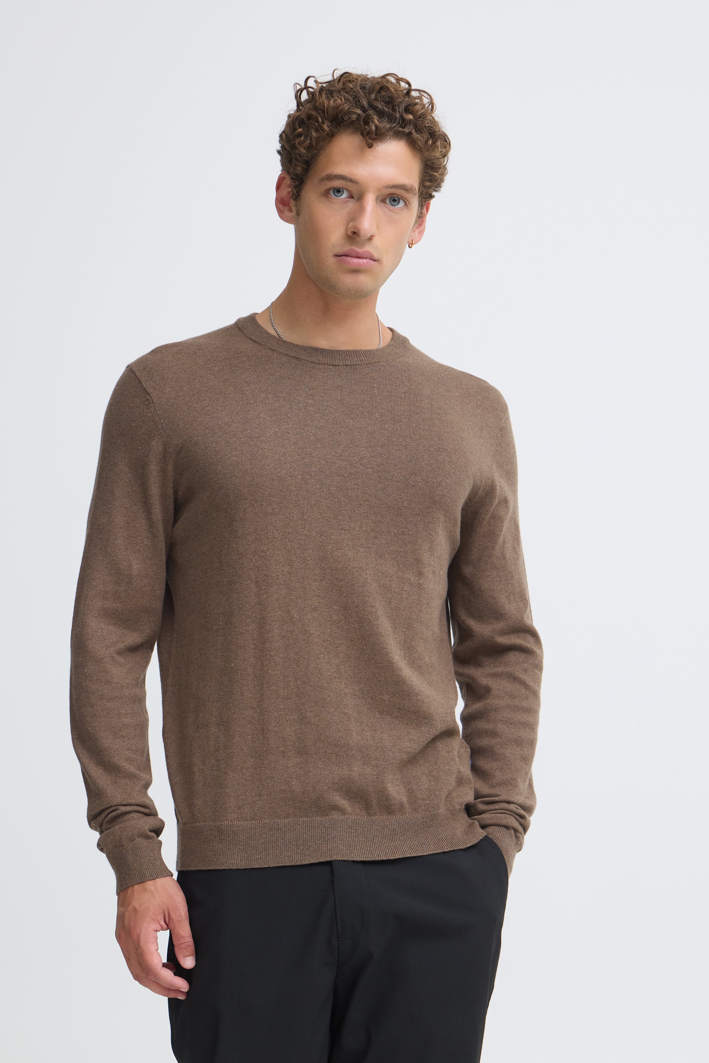 Casual Friday - CFHalfdan Crew Neck Brun