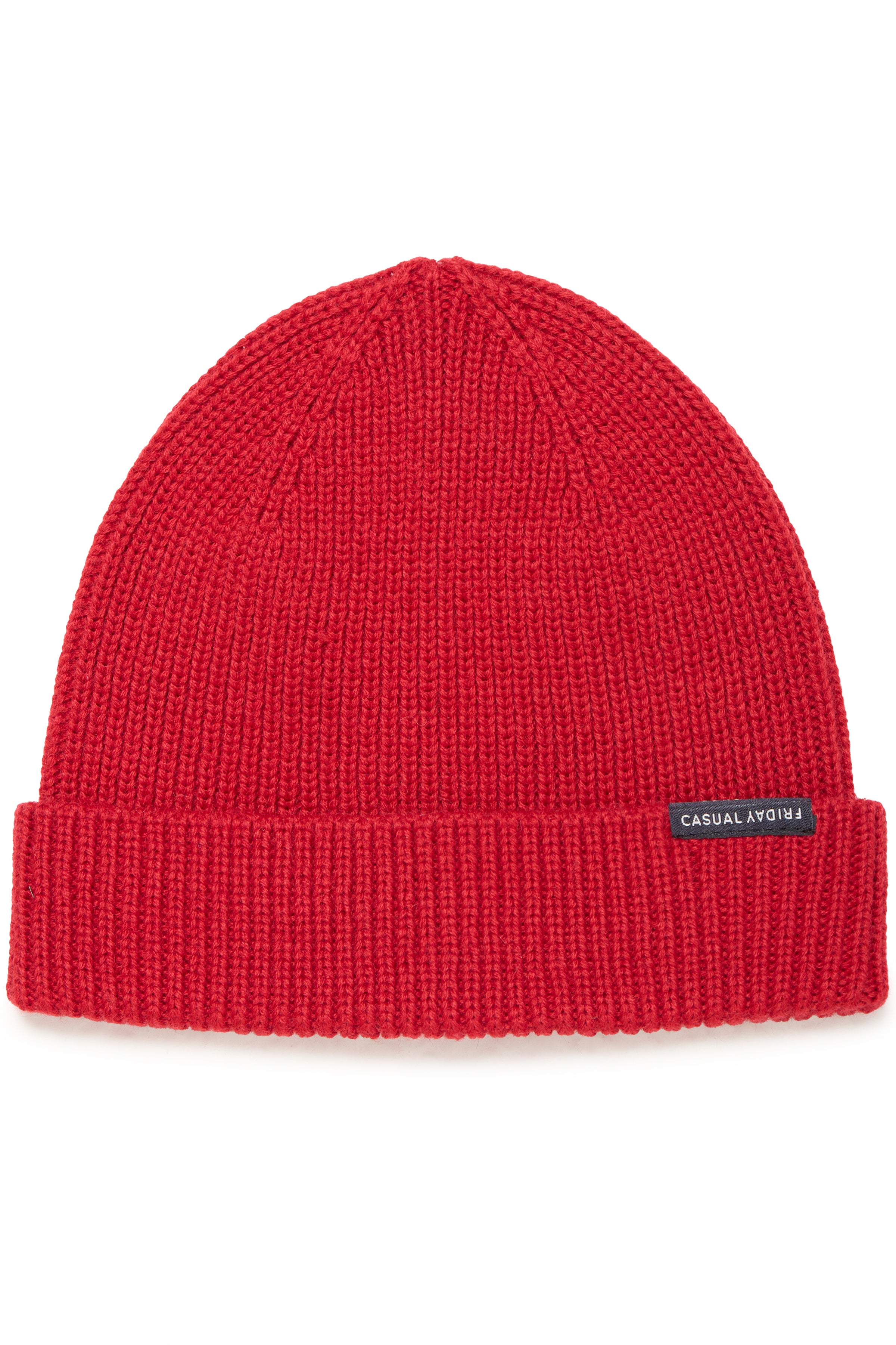 Casual Friday - CFAlkin Rib Beanie i rød