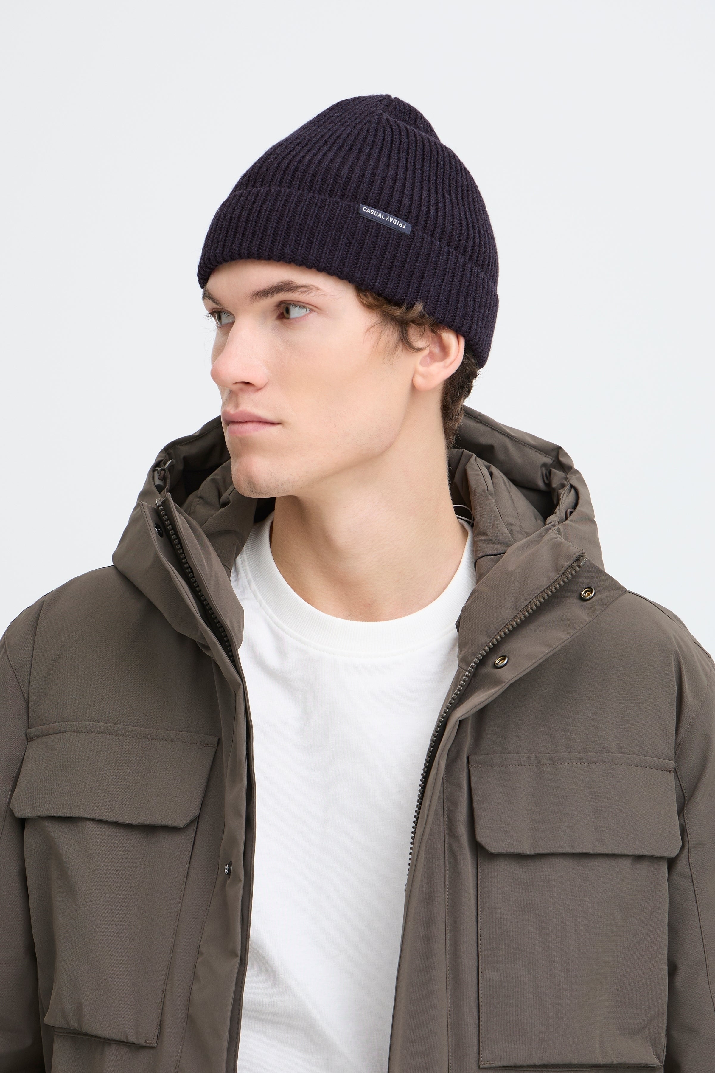 Casual Friday - CFAlkin Rib Beanie i Navy