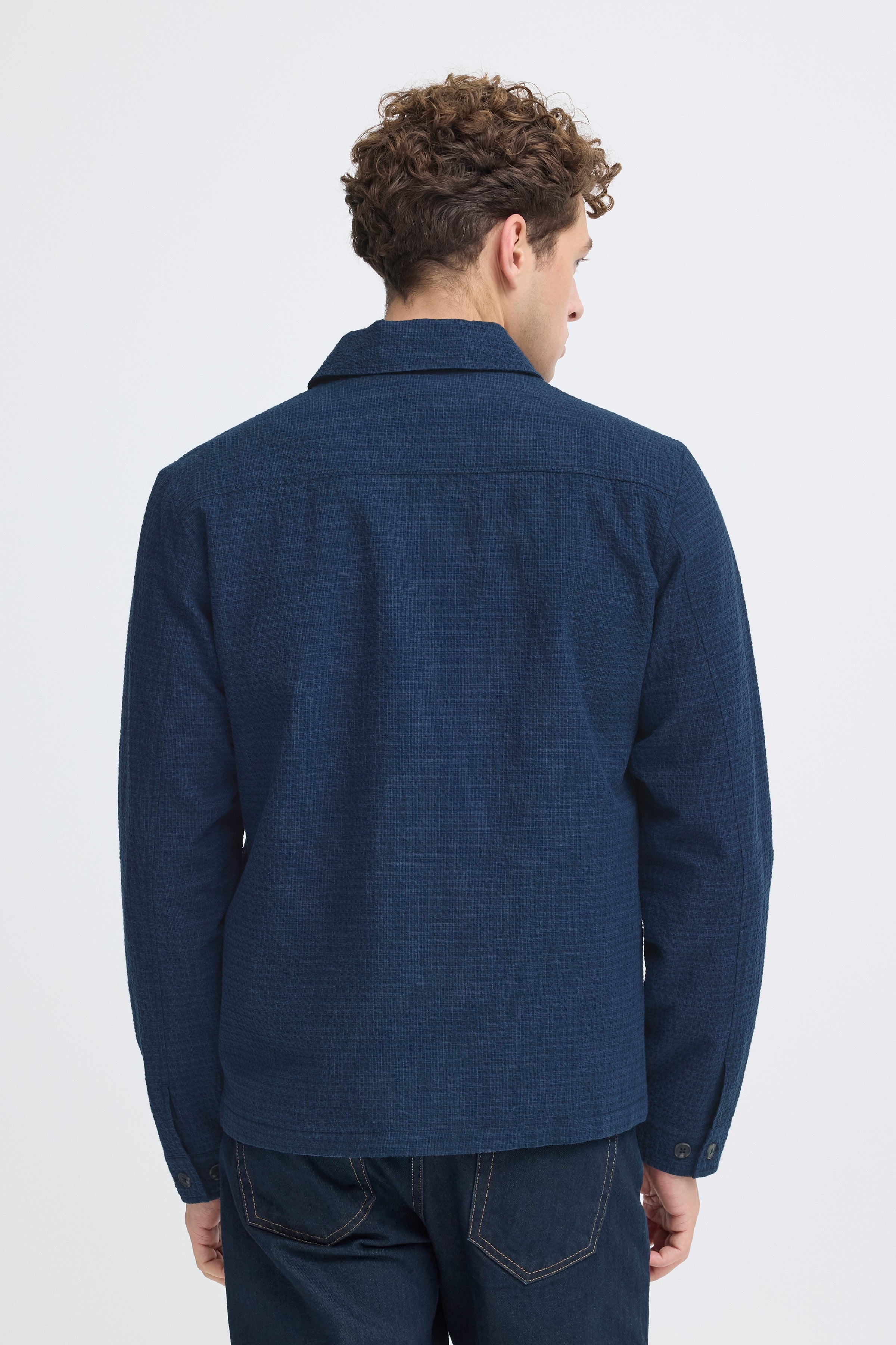 Casual Friday - Seersucker Jakke Navy