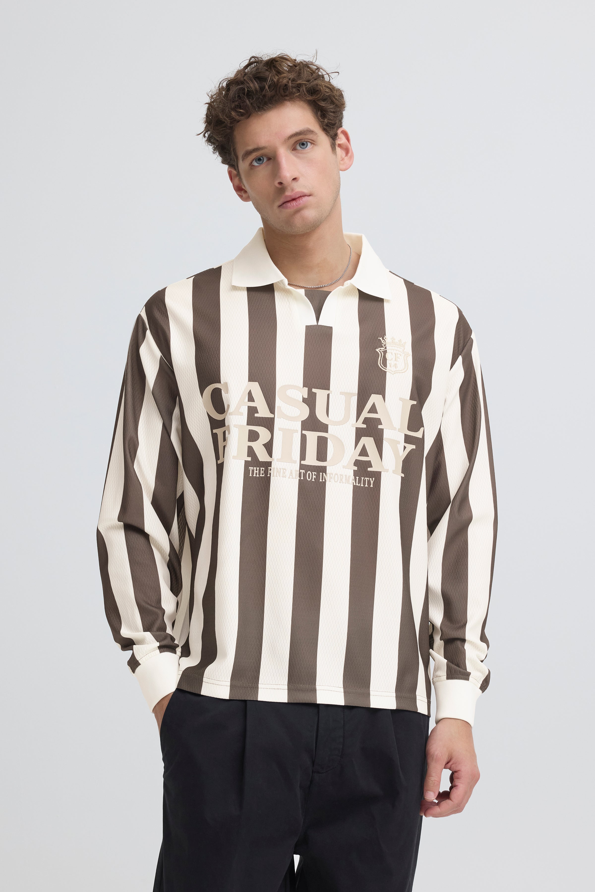 Casual Friday - CFmesinge Stribet Sweatshirt