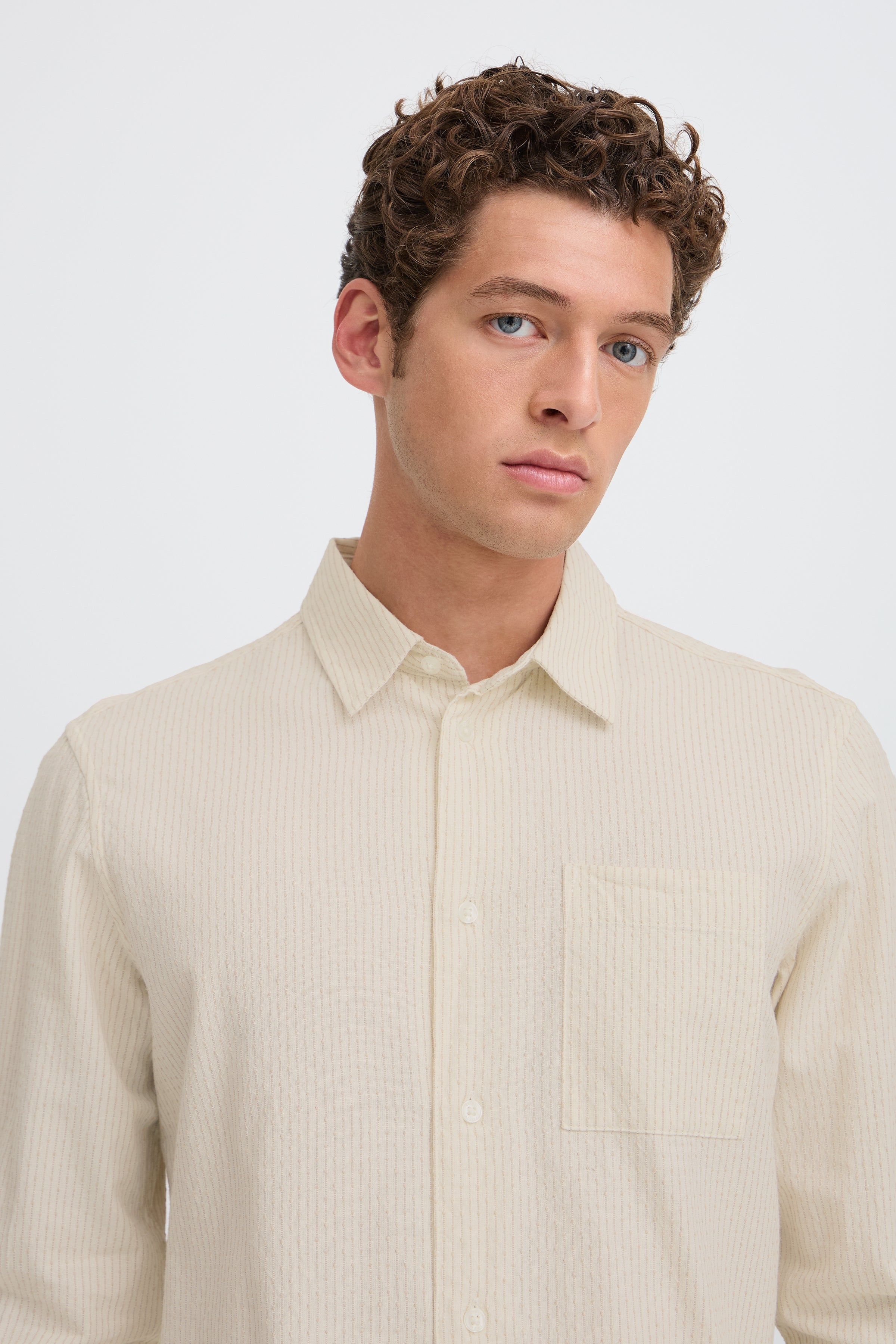 Casual Friday - CFSantons Dobby Stribet Skjorte