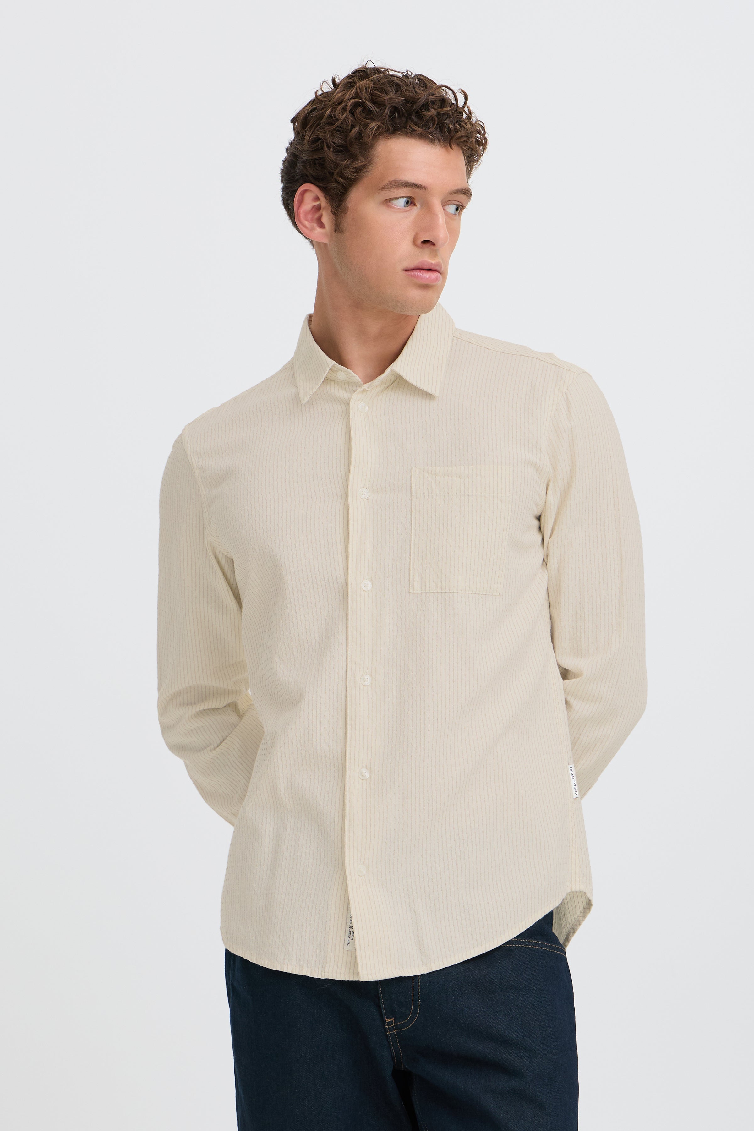 Casual Friday - CFSantons Dobby Stribet Skjorte
