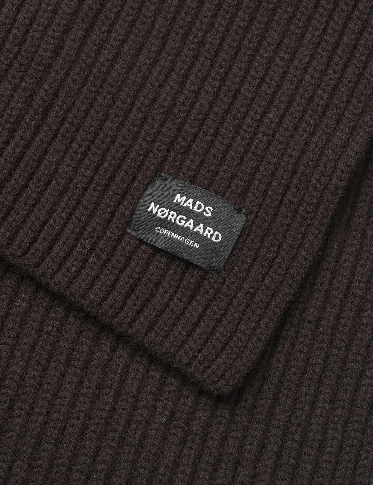 Mads Nørgaard - One Wool Basil Scarf Turkish Coffee