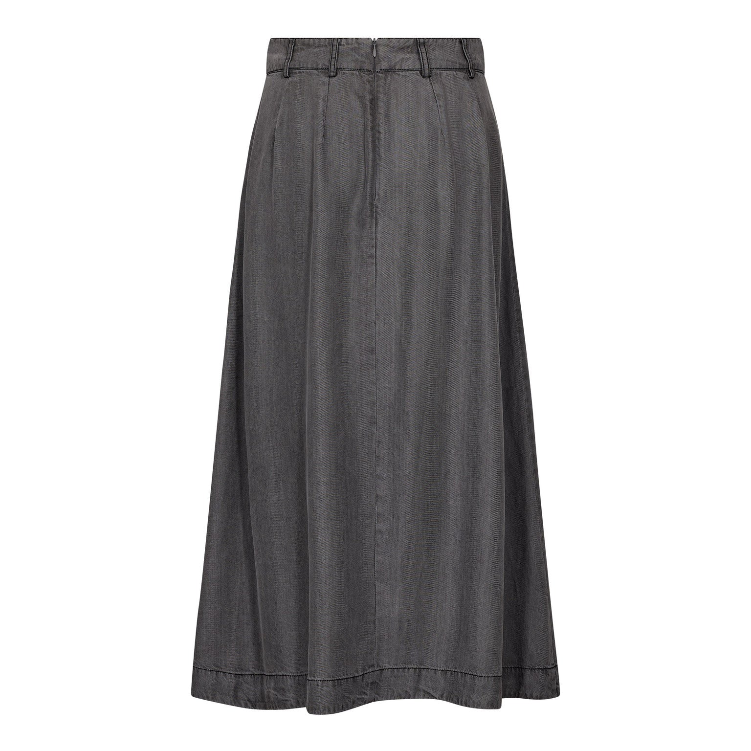 Co' Couture - AnyaCC Denim Pleat Skirt i grå denim
