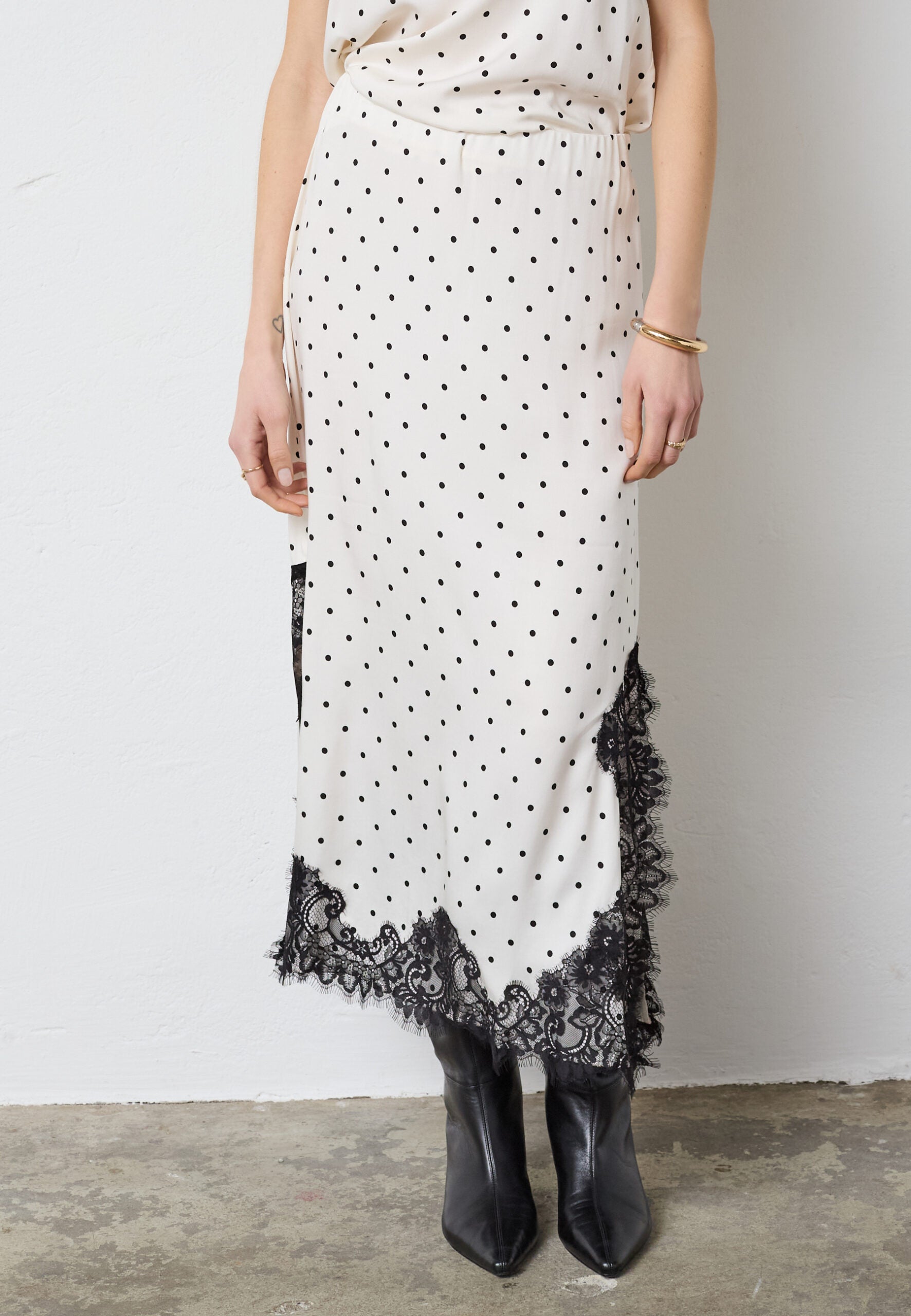 Co'Couture - AmeliCC Dot Lace Skirt