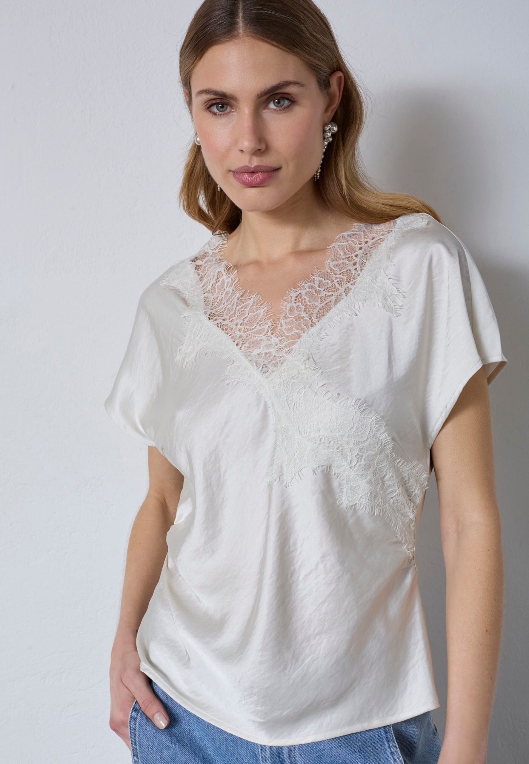 Co'Couture - IdunCC Lace SS Blouse