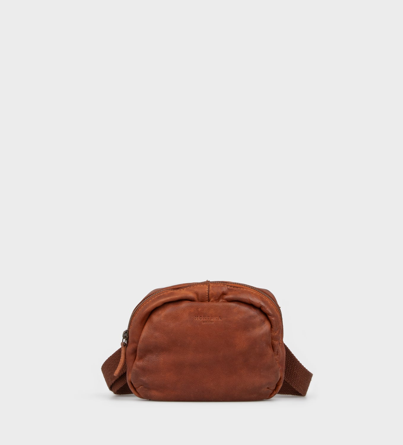 Optima Urban Leather Bumbag Cognac