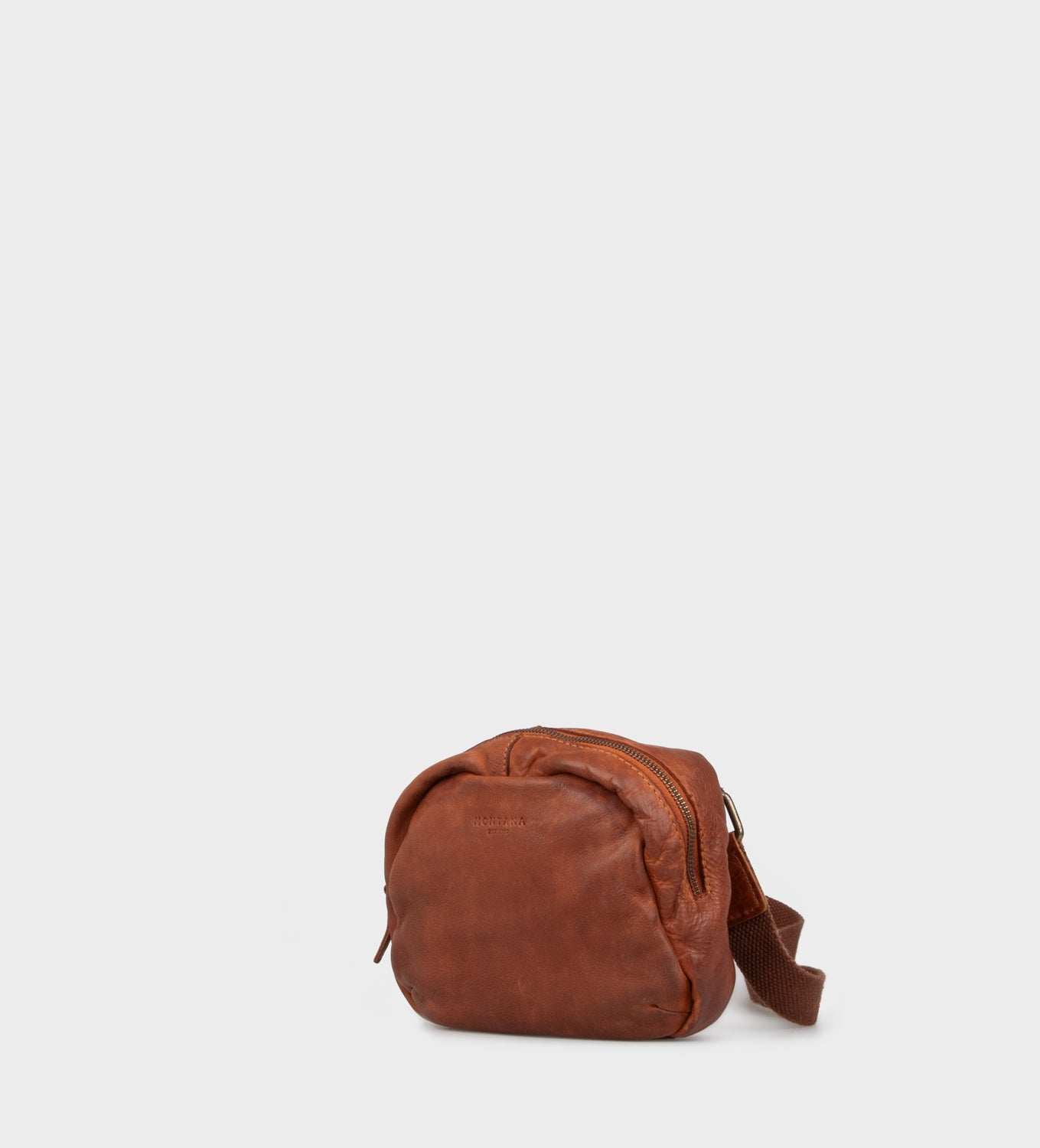 Optima Urban Leather Bumbag Cognac