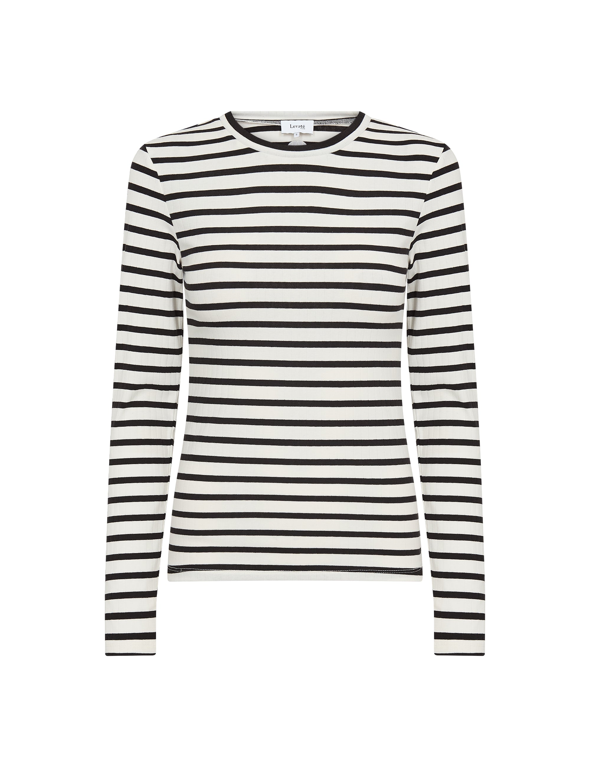 Leveté Room - LR-Neddie 2 bluse, brun/hvid