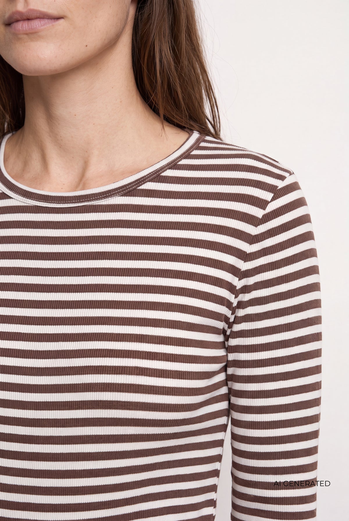 Leveté Room - LR-Ika 11 bluse, brun/creme