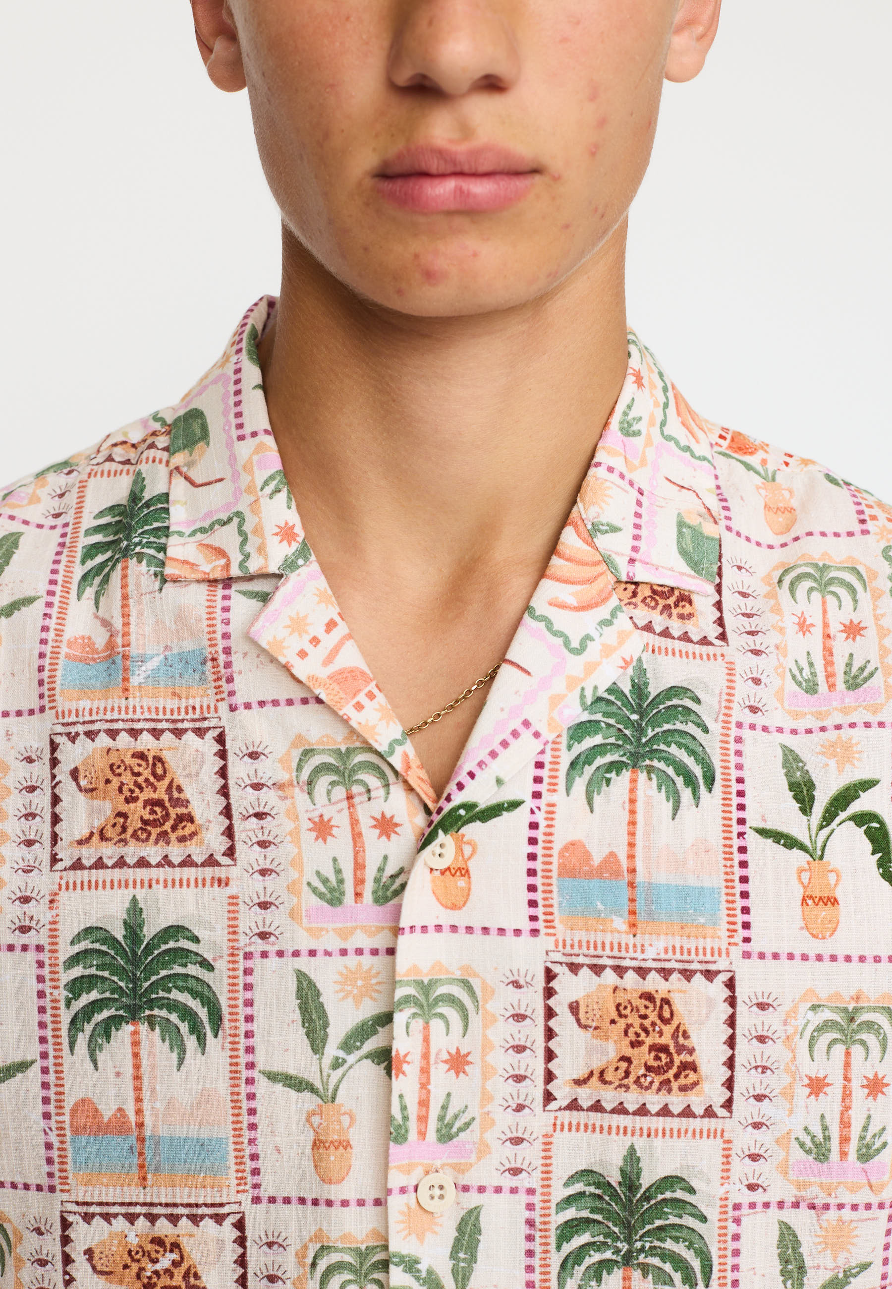 Revolution - Short-sleeved Cuban Shirt Tropisk