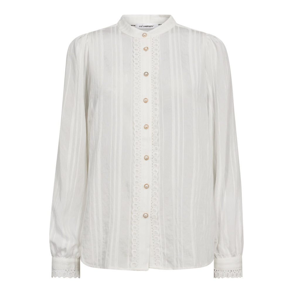 Co' Couture - KesiCC Lace Shirt i Offwhite
