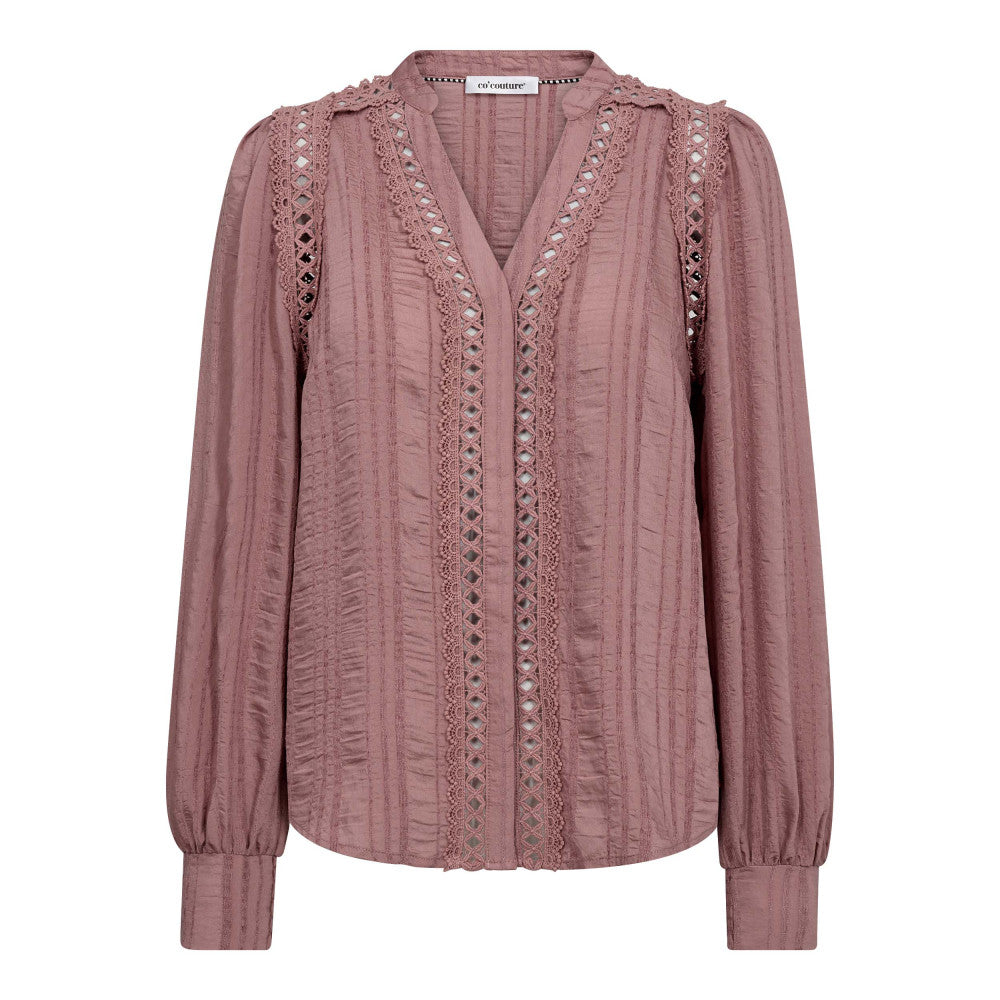 Co' Couture - KesiCC Lace V-shirt i Rosa